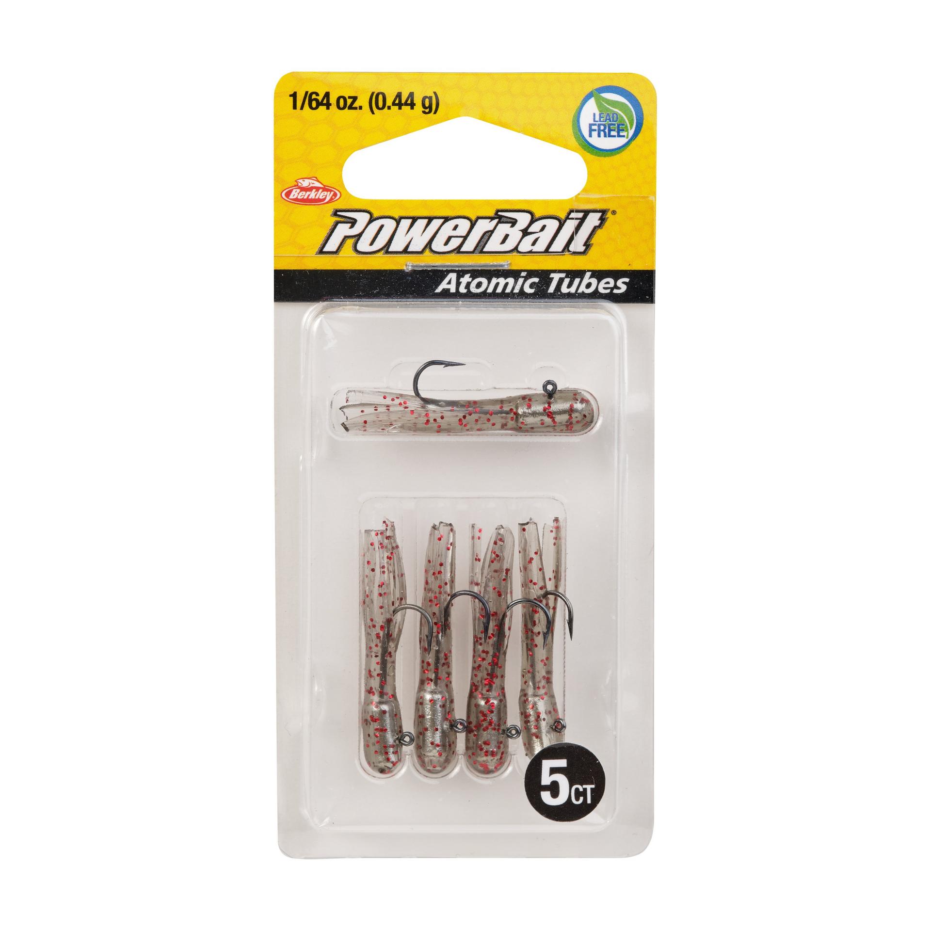 PowerBaitAtomicTubes ClearBrownRedFleck 1 64oz PKG | Berkley Fishing