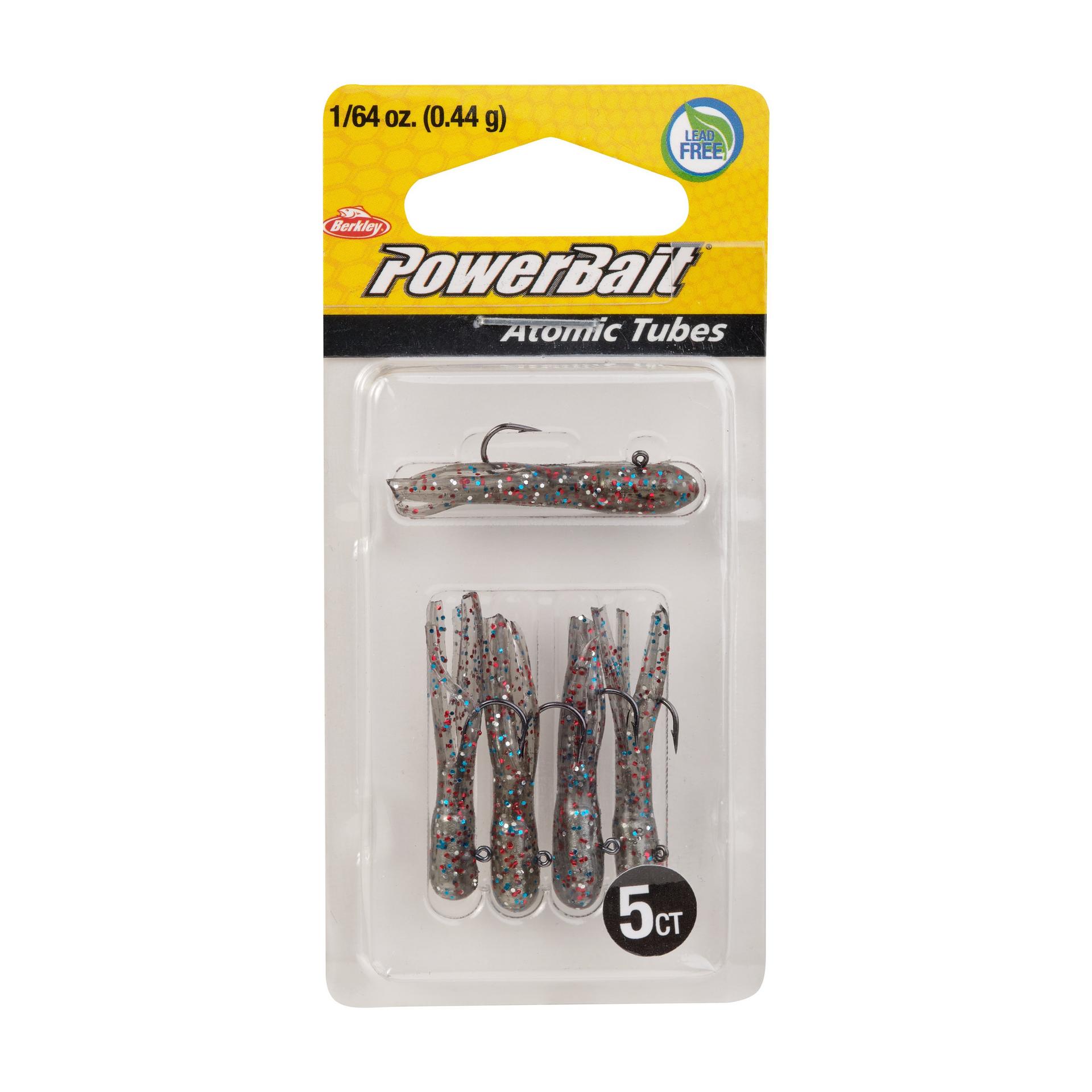 PowerBaitAtomicTubes SmokeRainbowSparkle 1 64oz PKG | Berkley Fishing