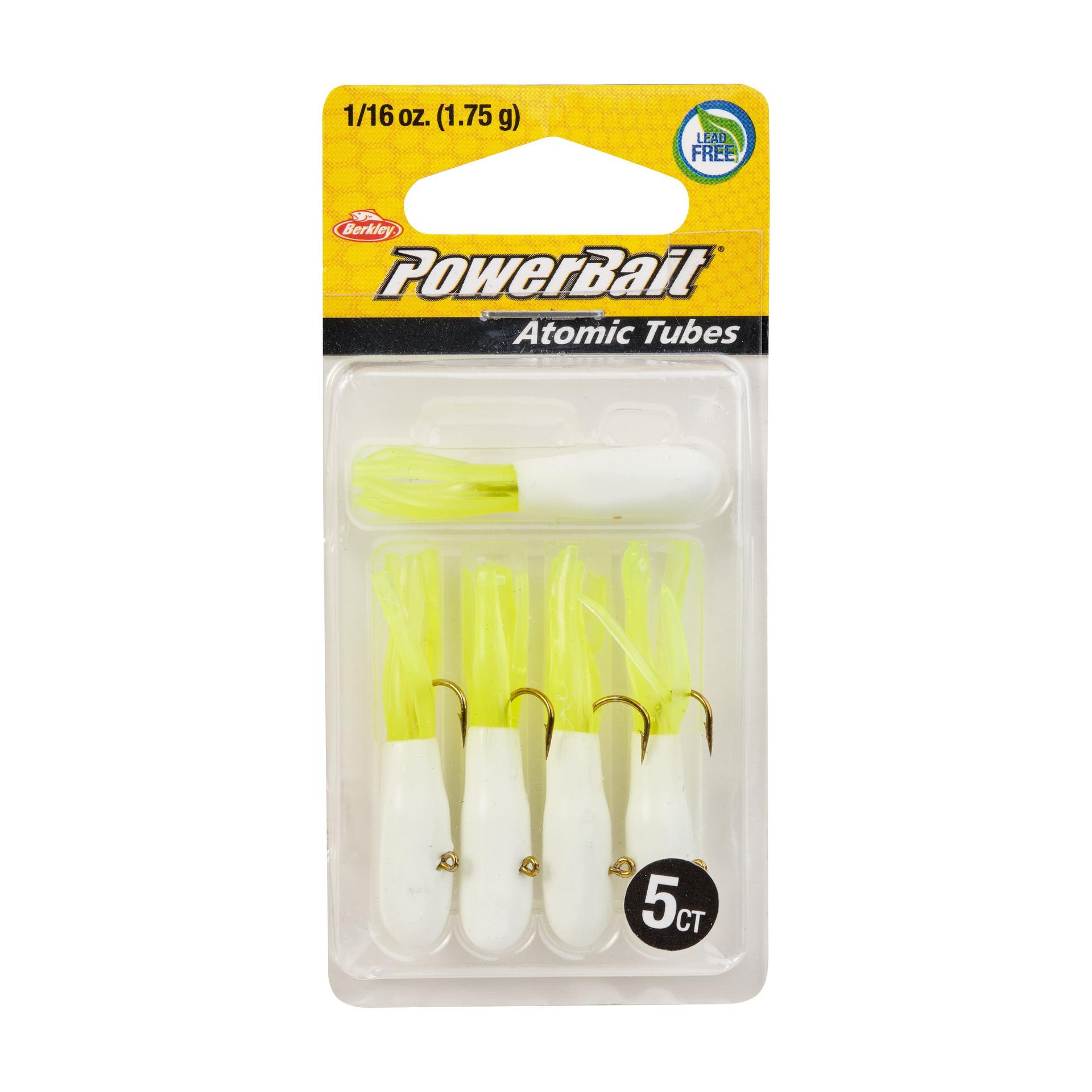 PowerBaitAtomicTubes WhiteChartreuse 1 16oz PKG | Berkley Fishing