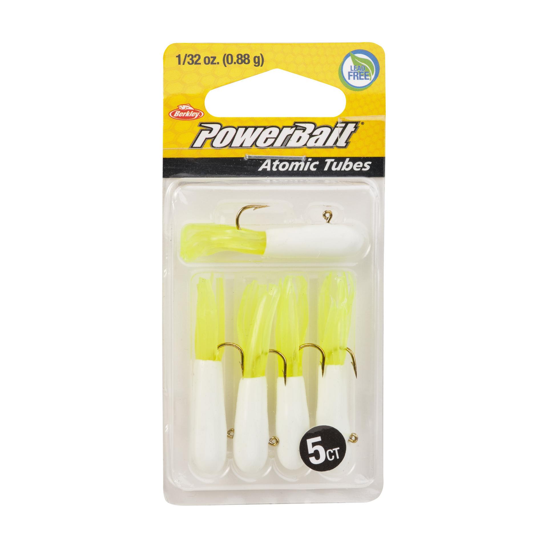 PowerBaitAtomicTubes WhiteChartreuse 1 32oz PKG | Berkley Fishing