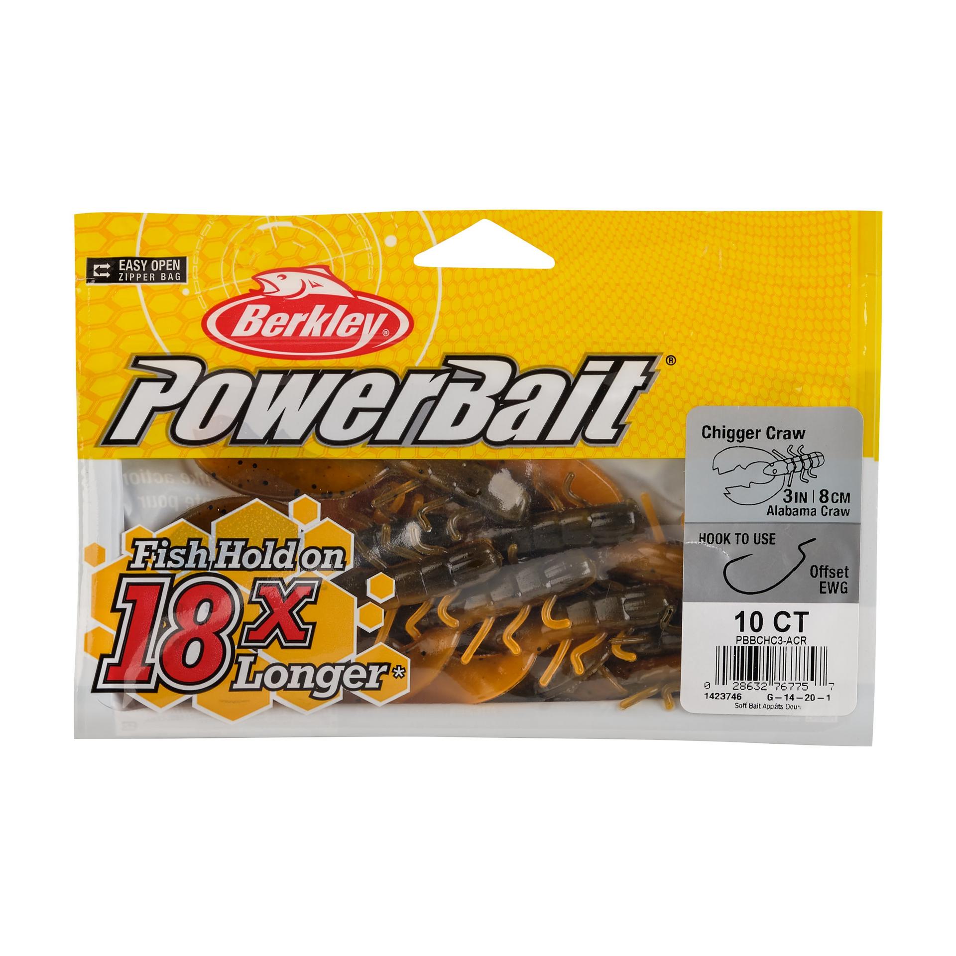 PowerBaitChiggerCraw AlabamaCraw 3in PKG | Berkley Fishing