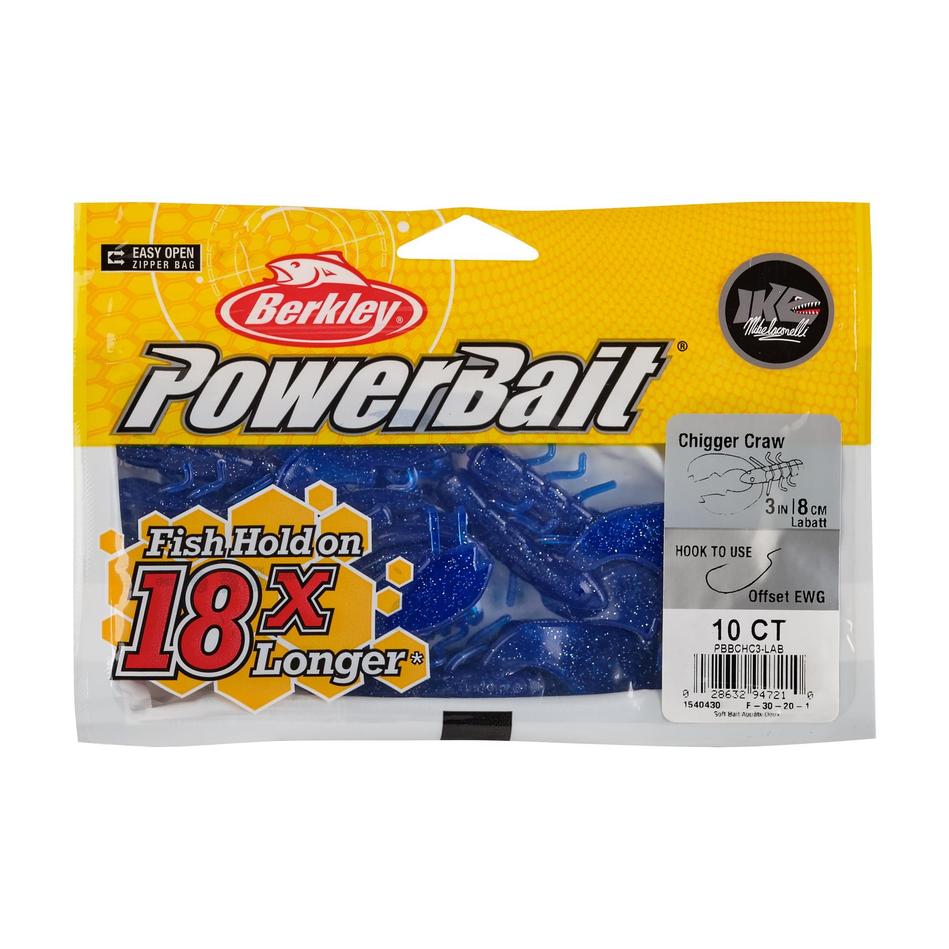 PowerBaitChiggerCraw Labatt 3in PKG | Berkley Fishing