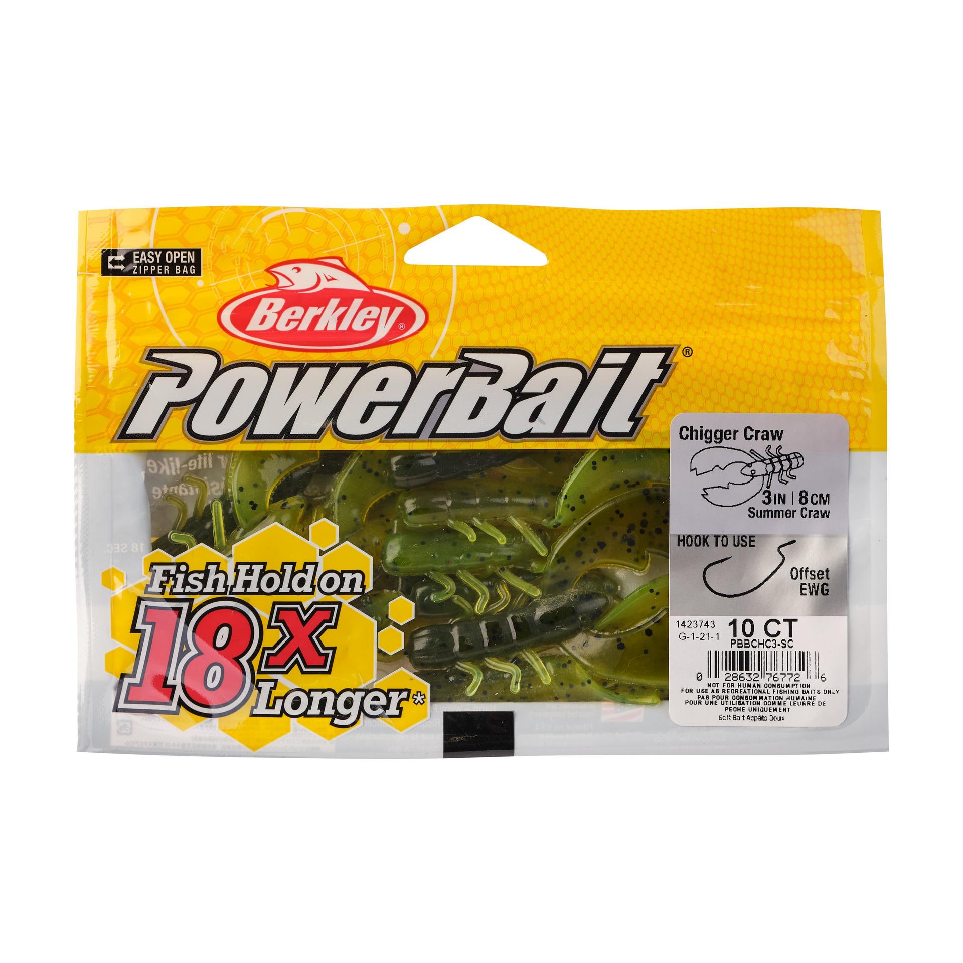 PowerBaitChiggerCraw SummerCraw 3in PKG | Berkley Fishing