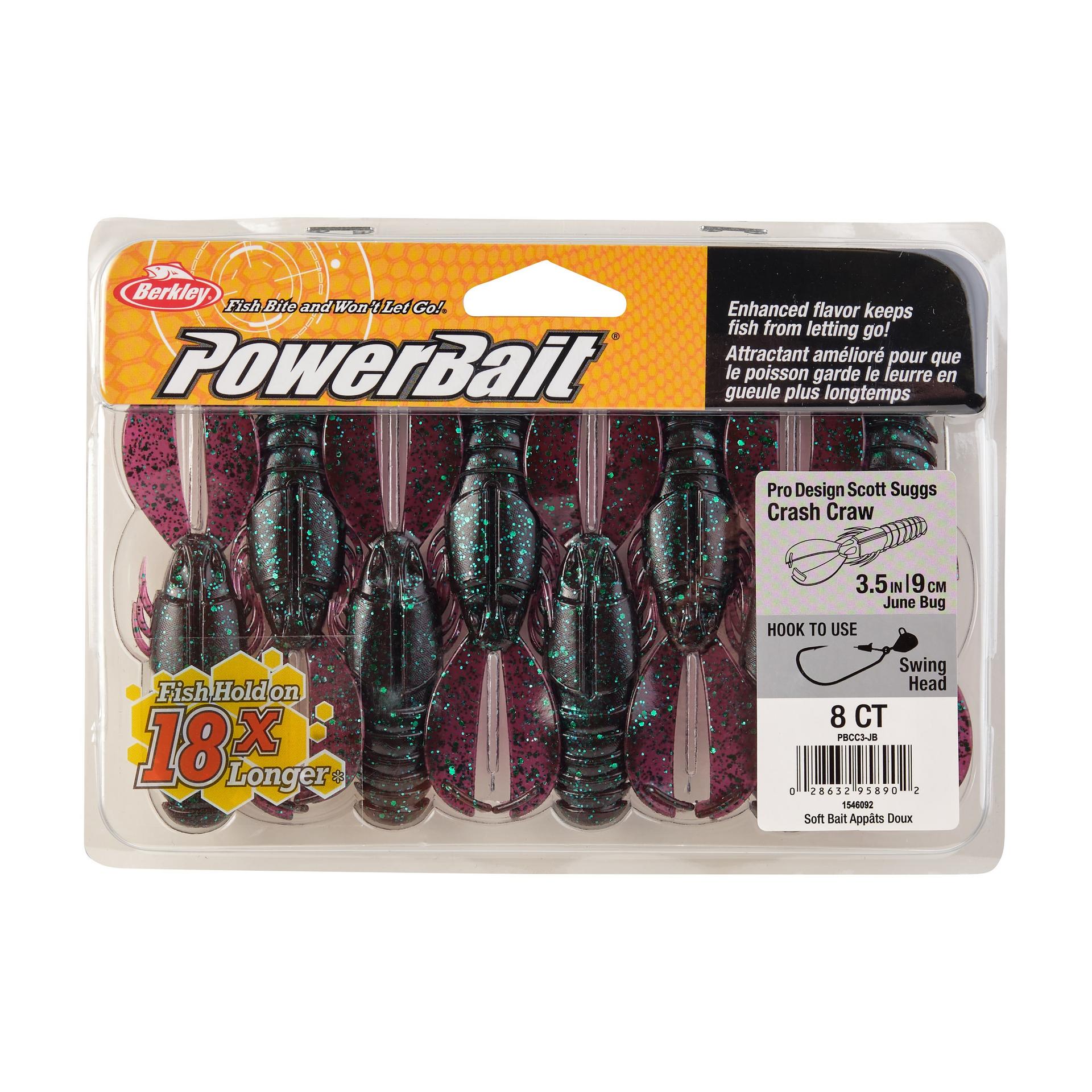 PowerBaitCrashCraw JuneBug 3.5in PKG | Berkley Fishing