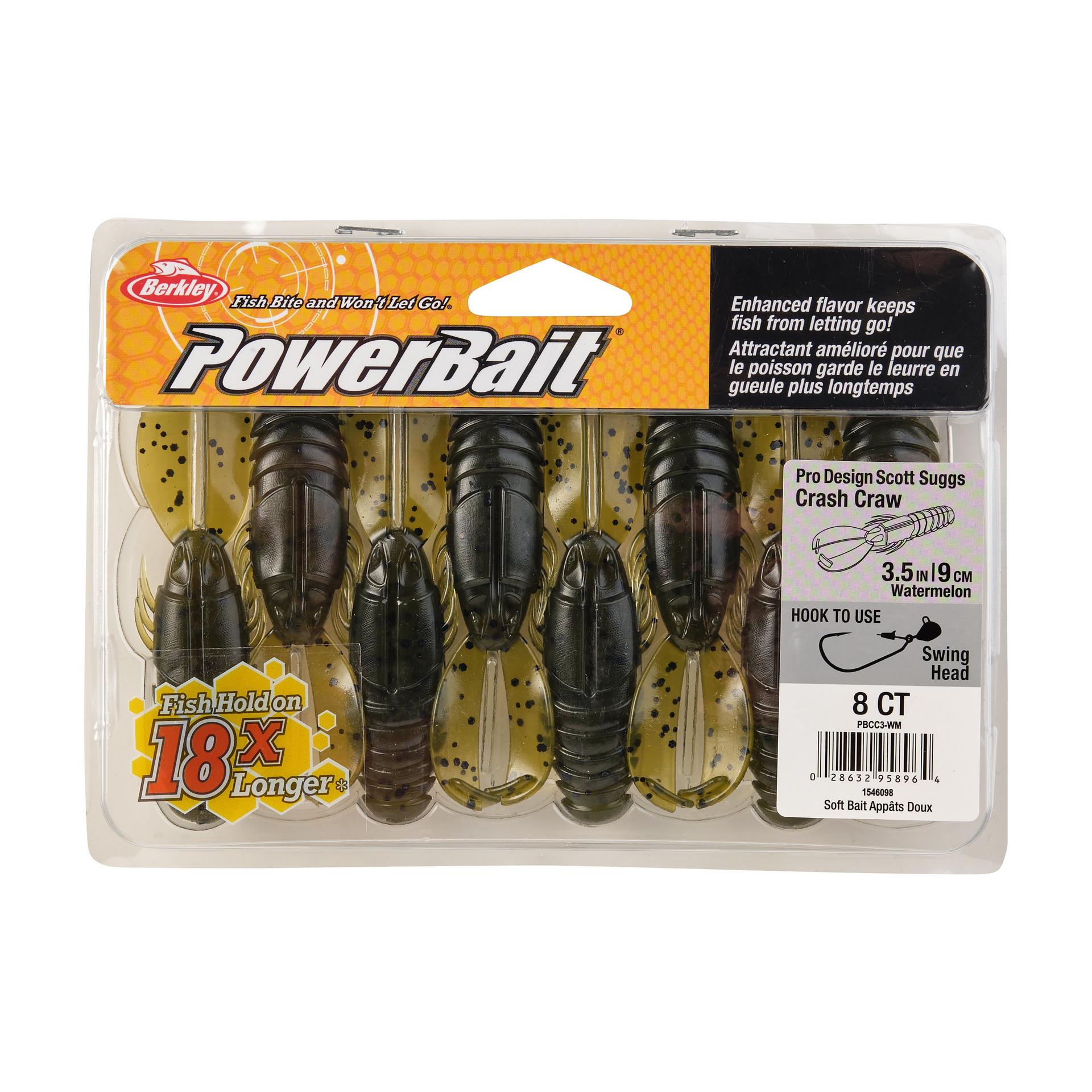 PowerBaitCrashCraw Wtrmln 3.5in PKG | Berkley Fishing