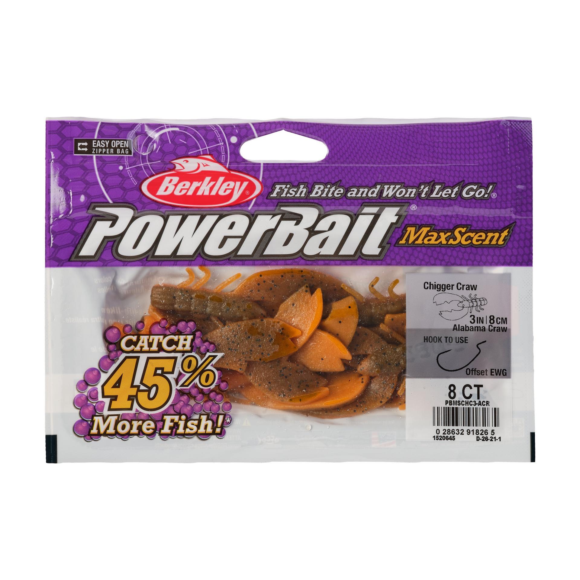 PowerBaitMaxScentChiggerCraw AlabamaCraw 3in PKG | Berkley Fishing