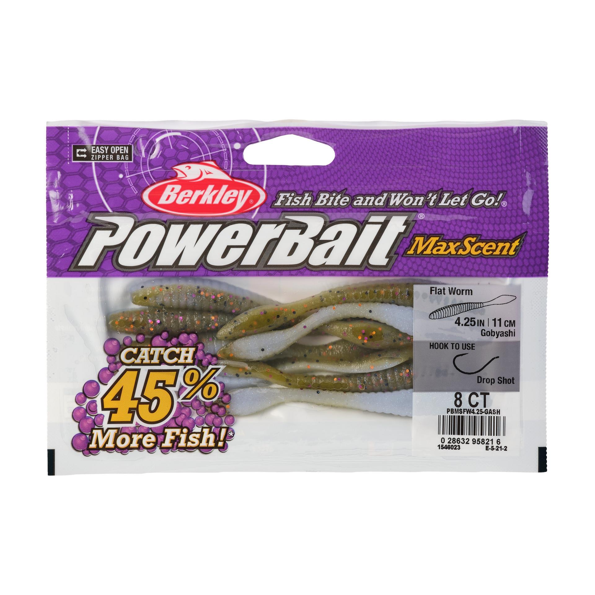 PowerBaitMaxScentFlatWorm Gobyashi 4.25in PKG | Berkley Fishing