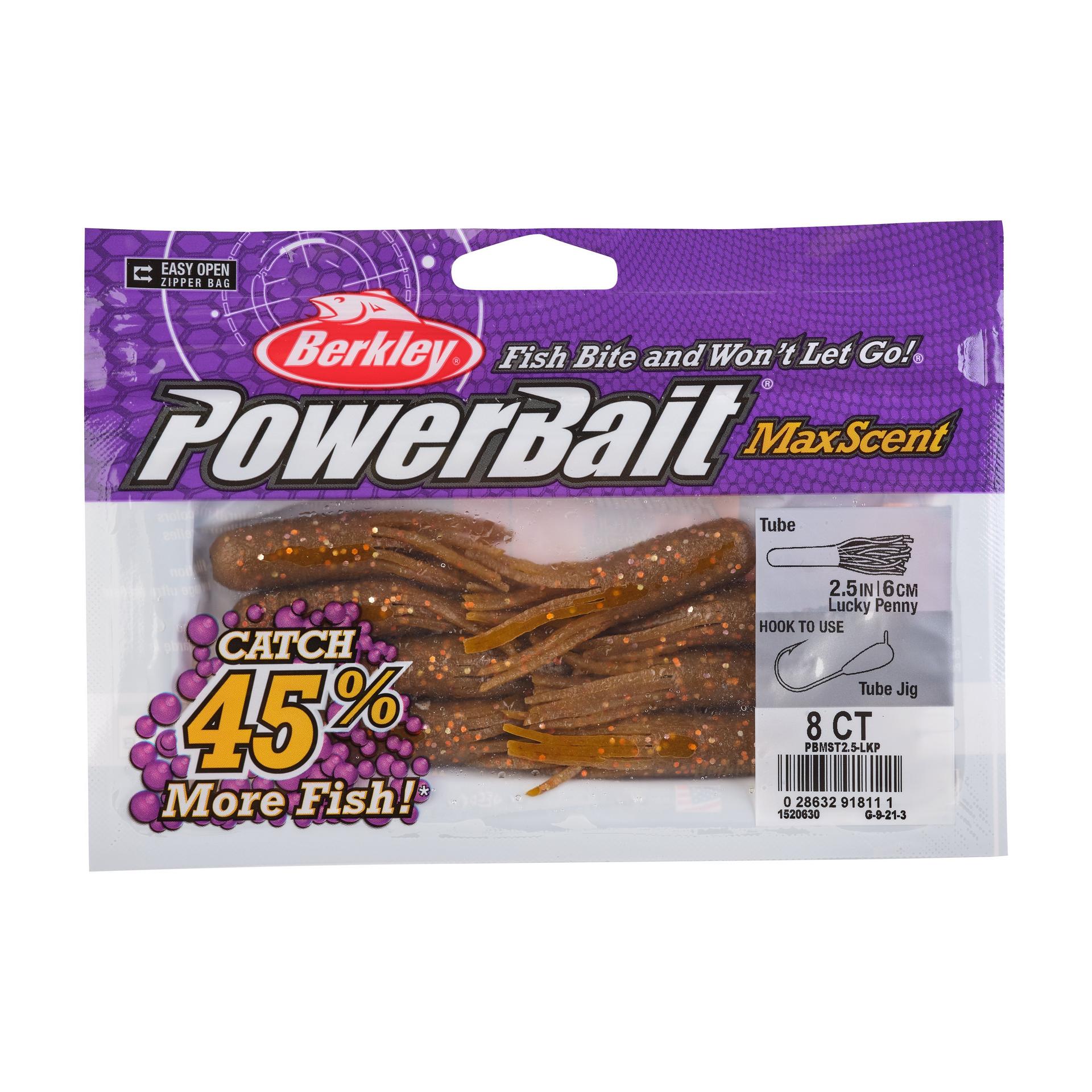 PowerBaitMaxScentTube LuckyPenny 2.5in PKG | Berkley Fishing