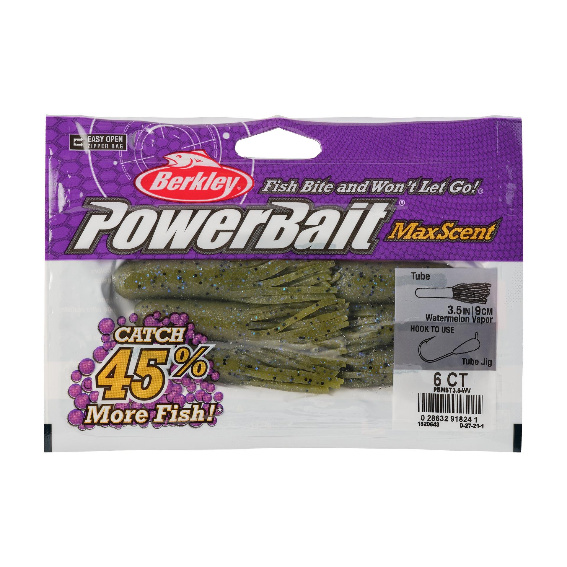 PowerBaitMaxScentTube WtrmlnVapor 3.5in PKG | Berkley Fishing