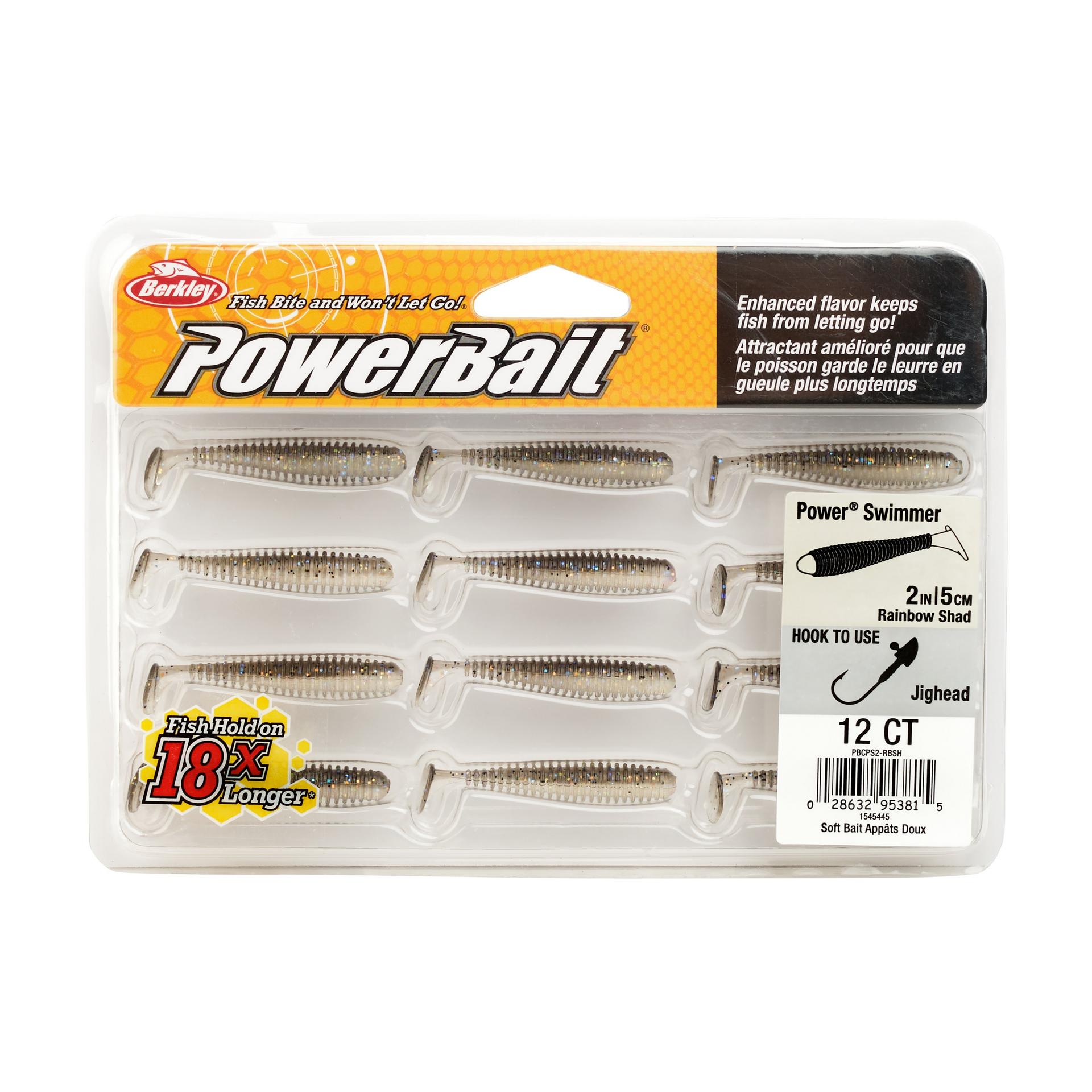 PowerBaitPowerSwimmer RainbowShad 2in PKG | Berkley Fishing