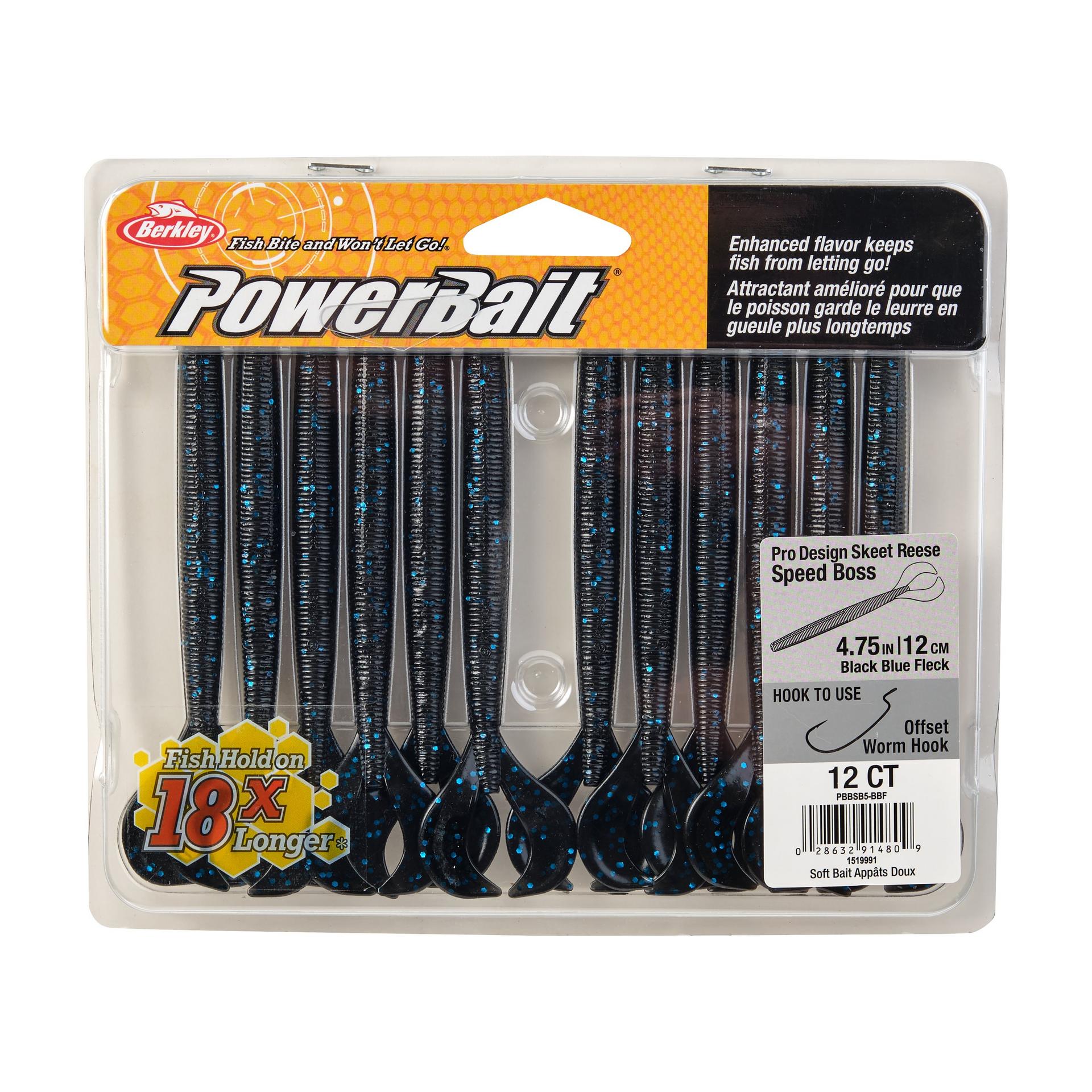 PowerBaitSpeedBoss BlackBlueFleck 5in PKG | Berkley Fishing