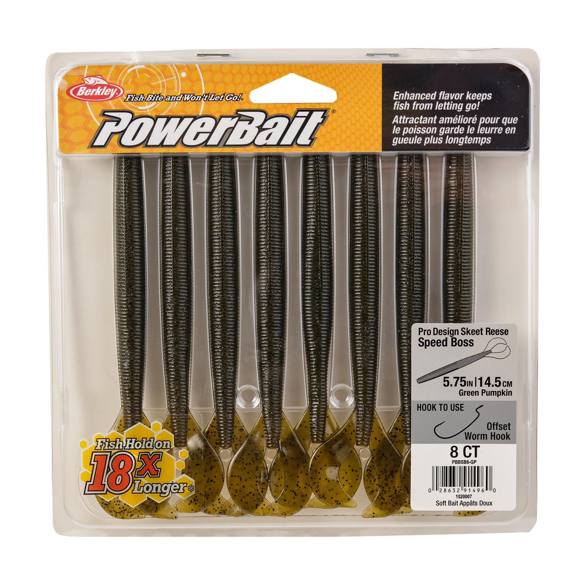 PowerBaitSpeedBoss GreenPumpkin 6in PKG | Berkley Fishing