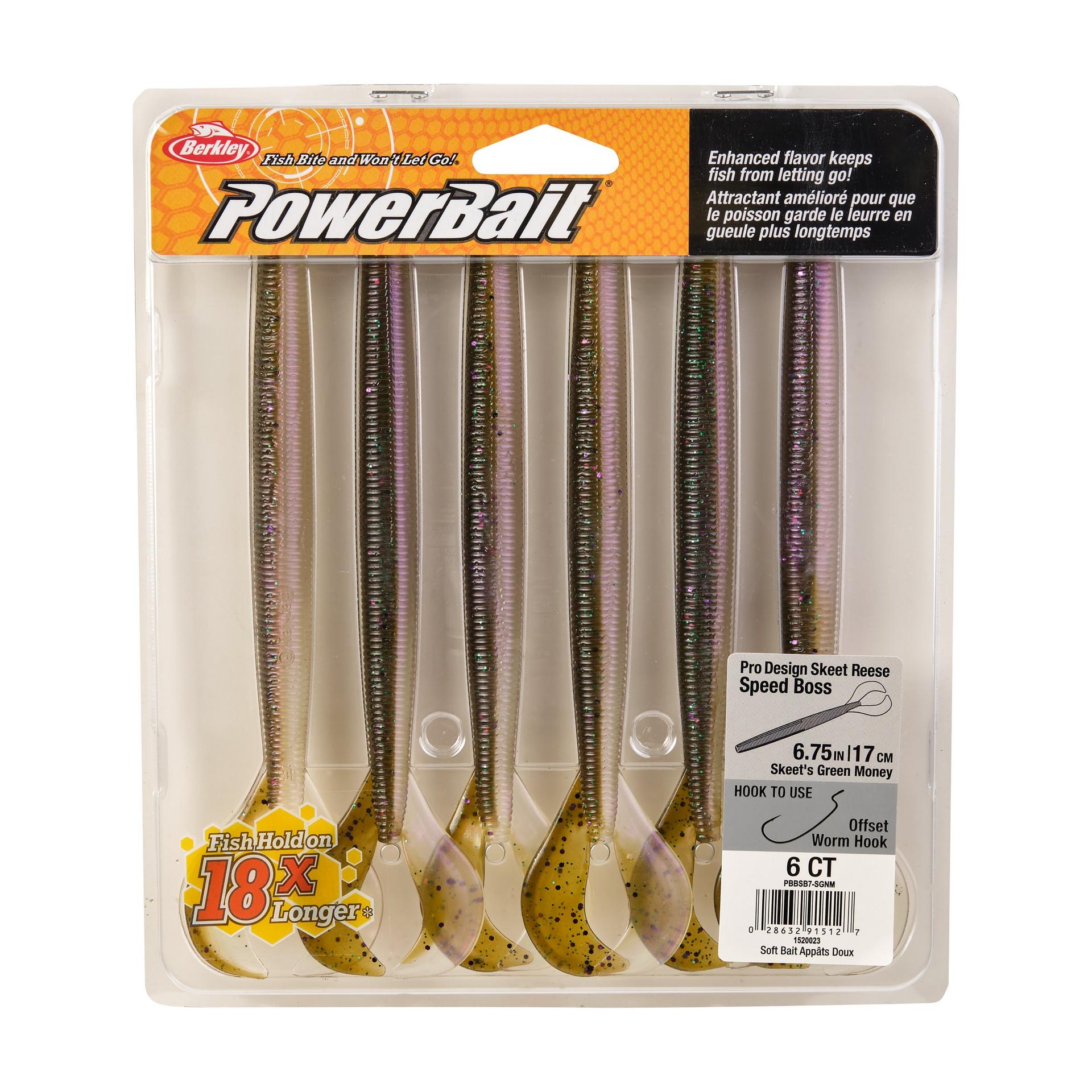 PowerBaitSpeedBoss SkeetsGreenMoney 7in PKG | Berkley Fishing