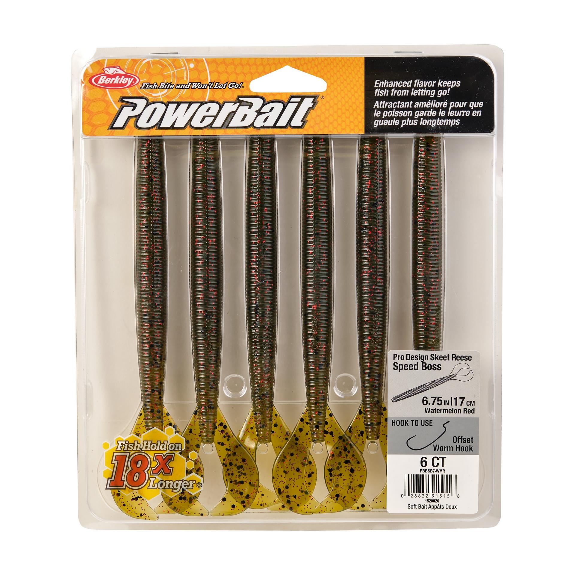 PowerBaitSpeedBoss WtrmlnRed 7in PKG | Berkley Fishing