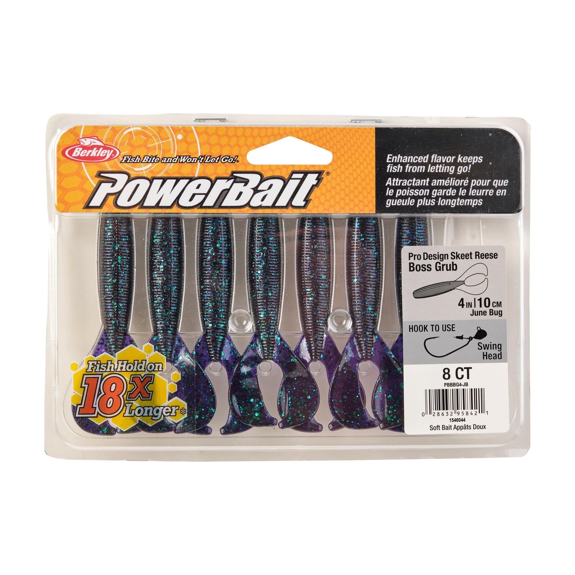 PowerBaitTheBossGrub JuneBug 4in PKG | Berkley Fishing