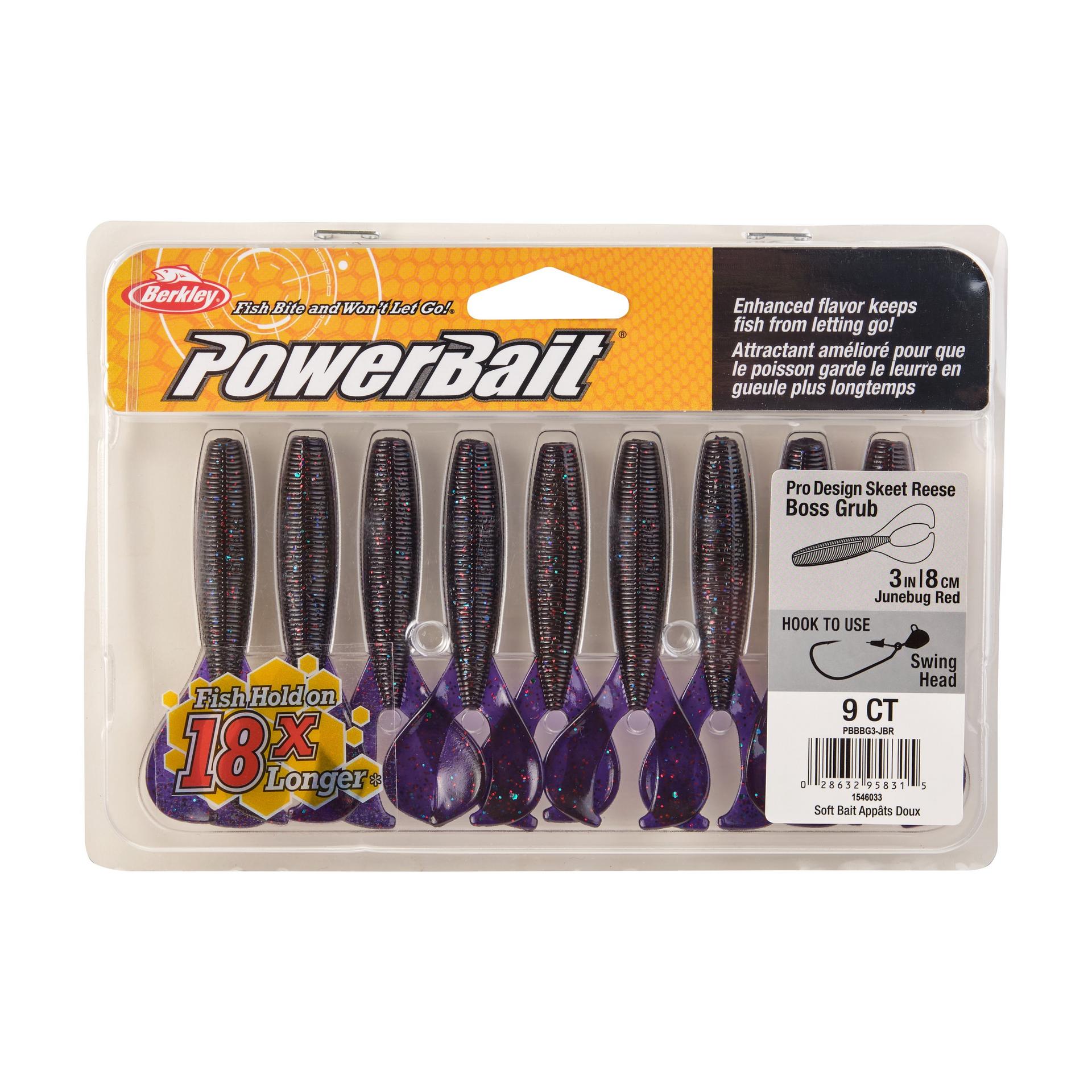 PowerBaitTheBossGrub JunebugRed 3in PKG | Berkley Fishing