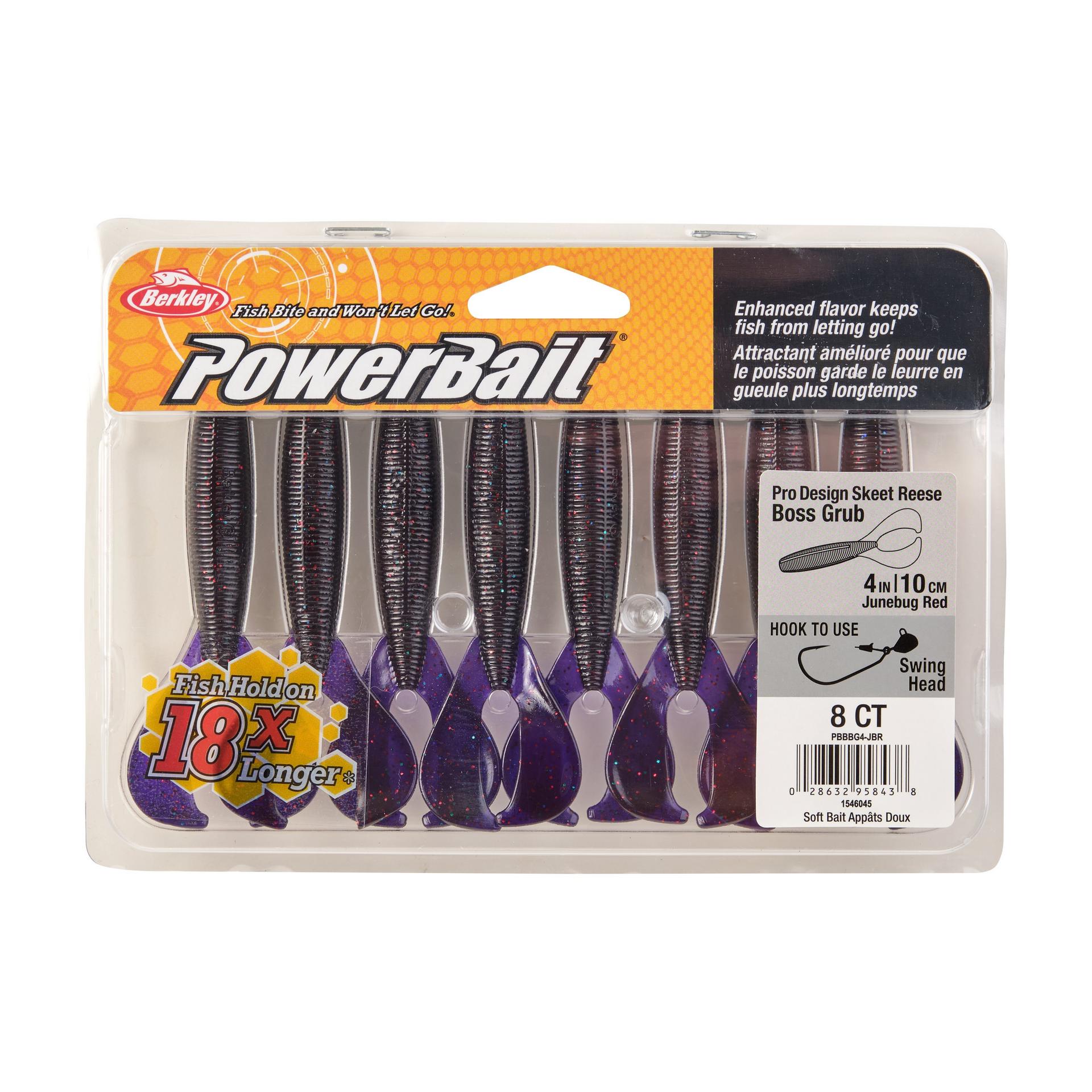 PowerBaitTheBossGrub JunebugRed 4in PKG | Berkley Fishing