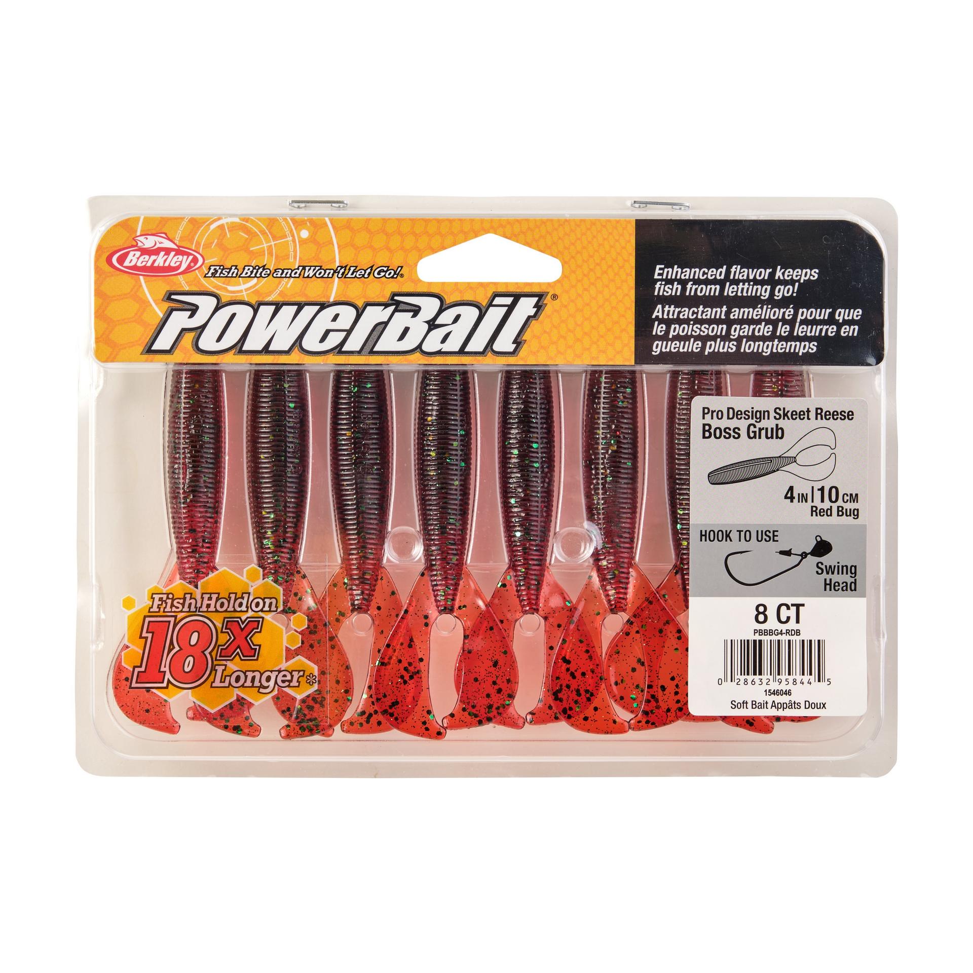 PowerBaitTheBossGrub Redbug 4in PKG | Berkley Fishing