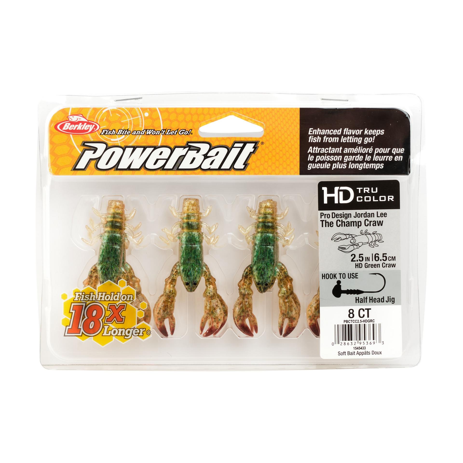 PowerBaitTheChampCraw HDGreenCraw 2.5in PKG | Berkley Fishing