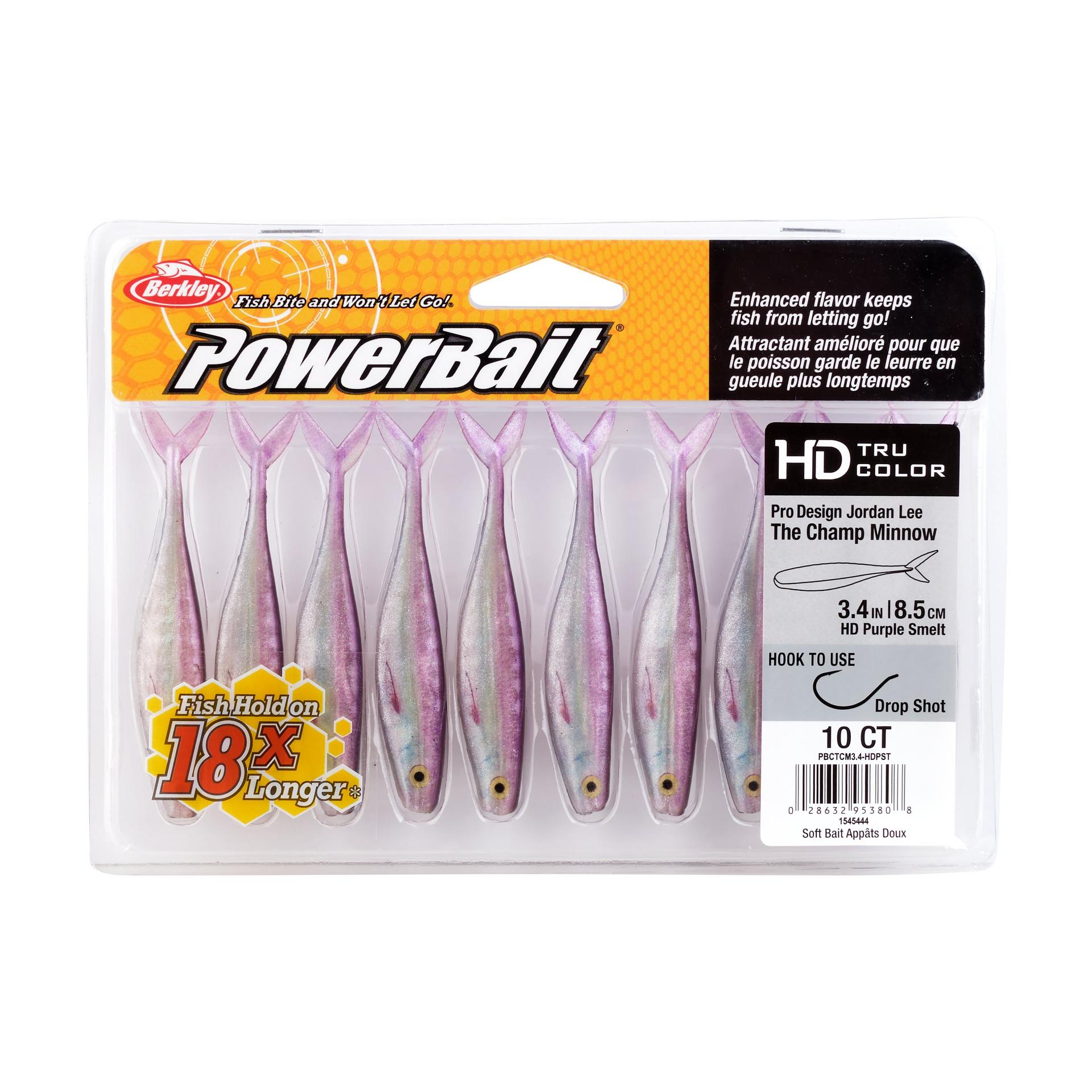 PowerBaitTheChampMinnow HDPurpleSmelt 3.4in PKG | Berkley Fishing