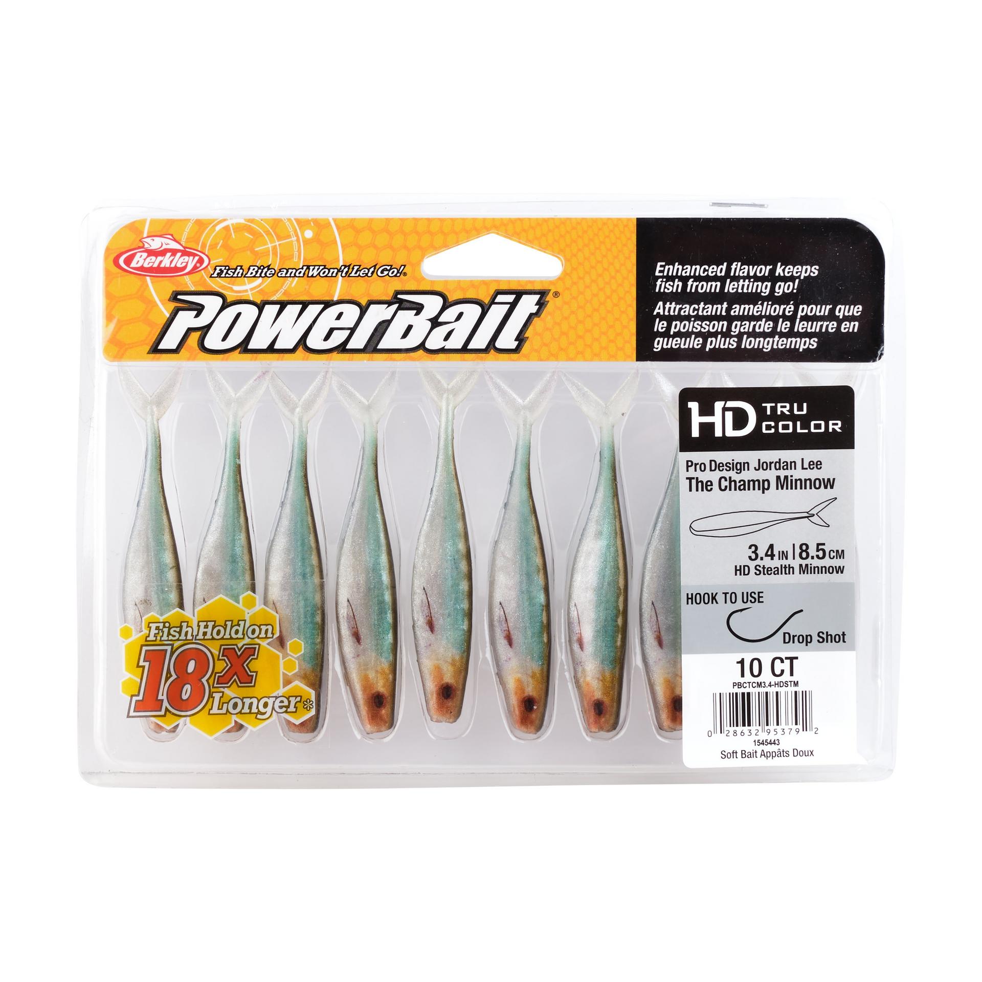 PowerBaitTheChampMinnow HDStealthMinnow 3.4in PKG | Berkley Fishing