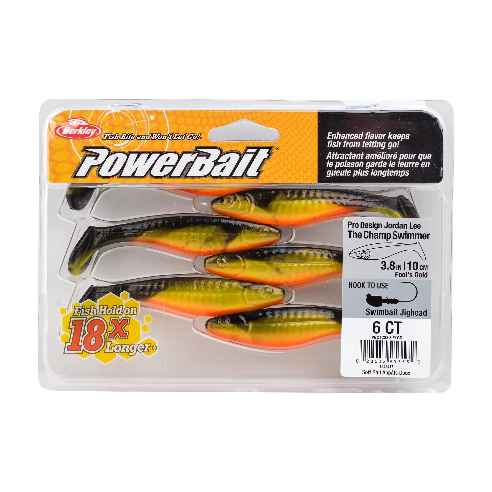 PowerBaitTheChampSwimmer FoolsGold 3.8in PKG | Berkley Fishing