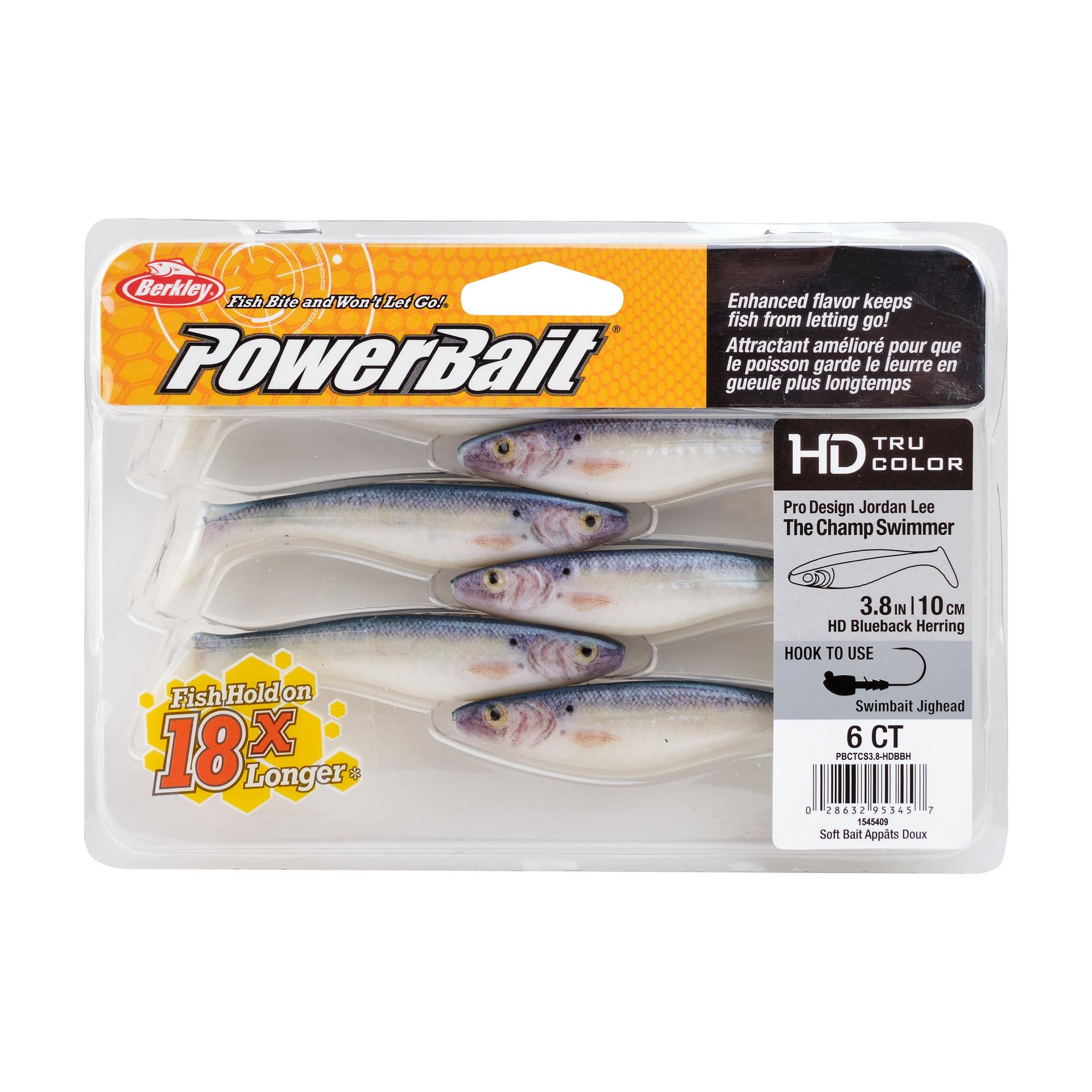 PowerBaitTheChampSwimmer HDBluebackHerring 3.8in PKG | Berkley Fishing