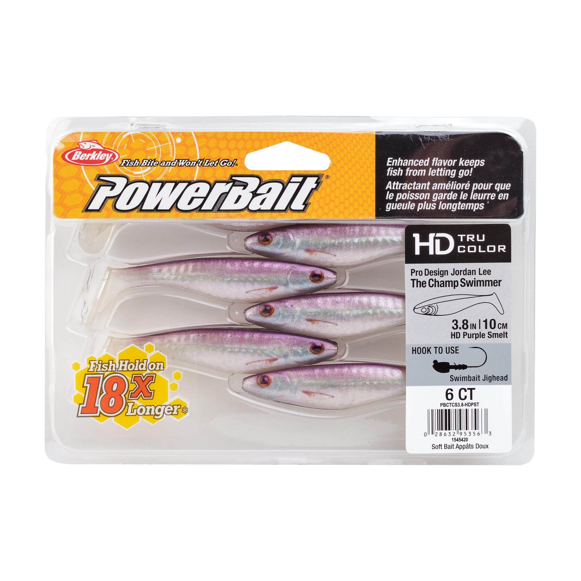 PowerBaitTheChampSwimmer HDPurpleSmelt 3.8in PKG | Berkley Fishing