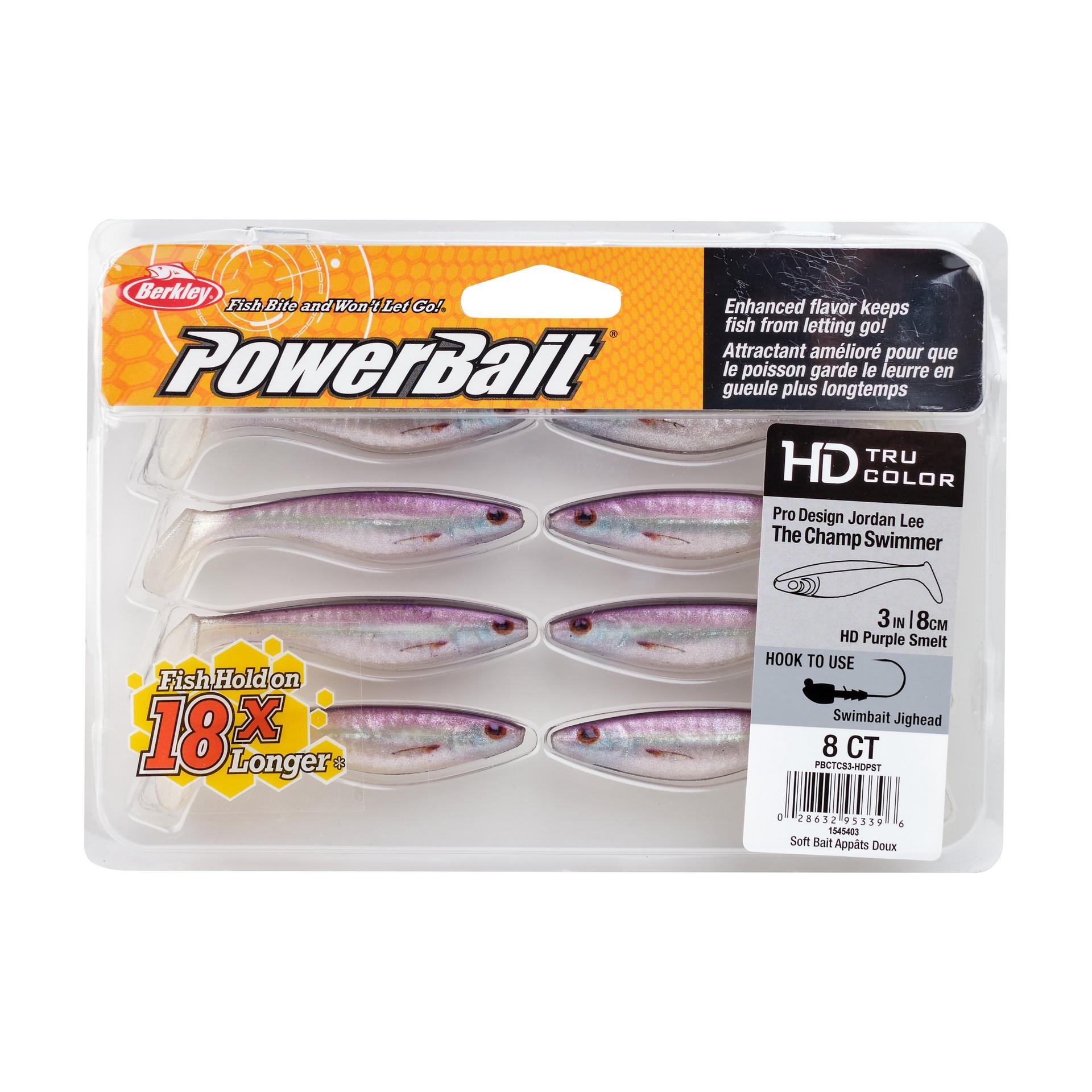 PowerBaitTheChampSwimmer HDPurpleSmelt 3in PKG | Berkley Fishing