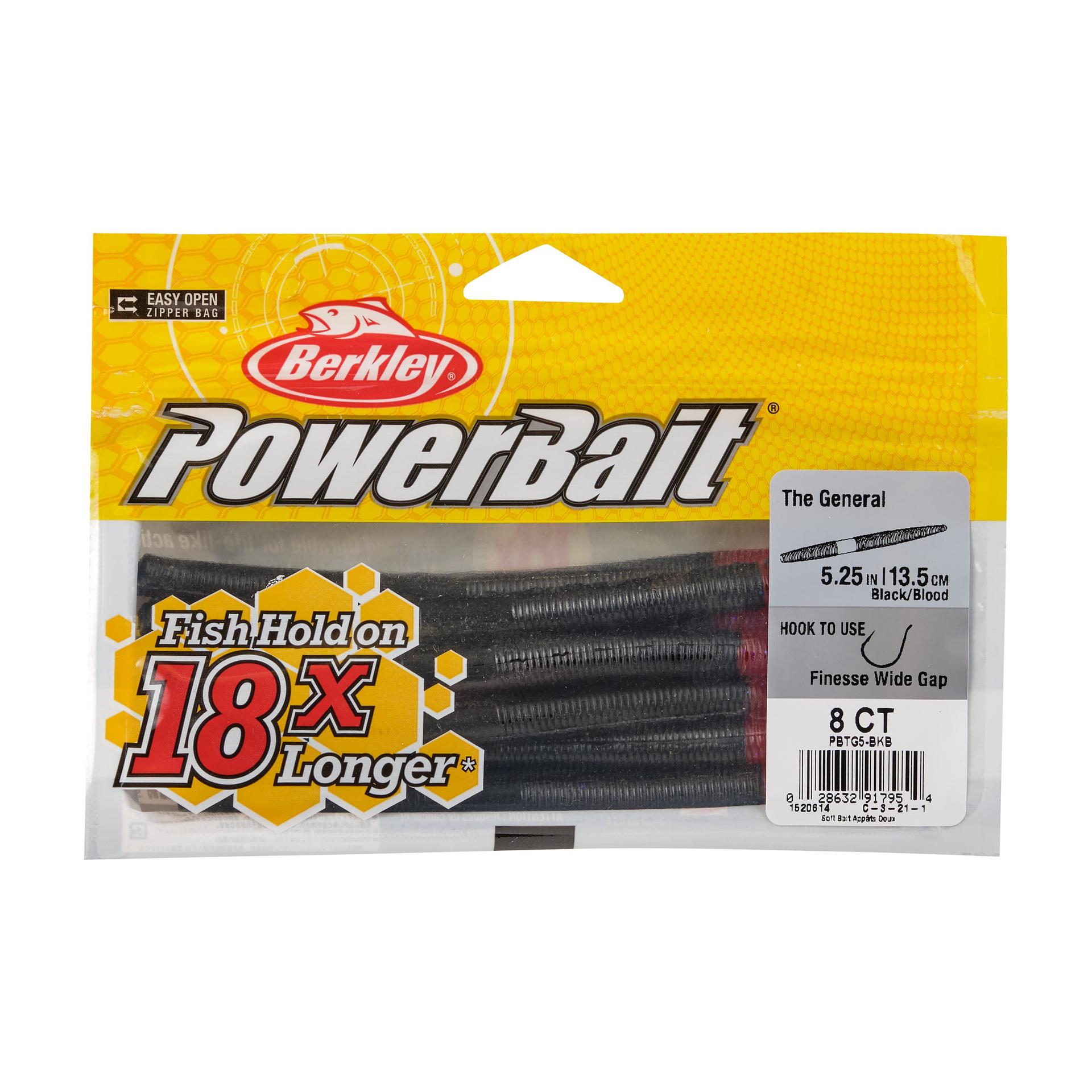 PowerBaitTheGeneral BlackBlood 5in PKG | Berkley Fishing