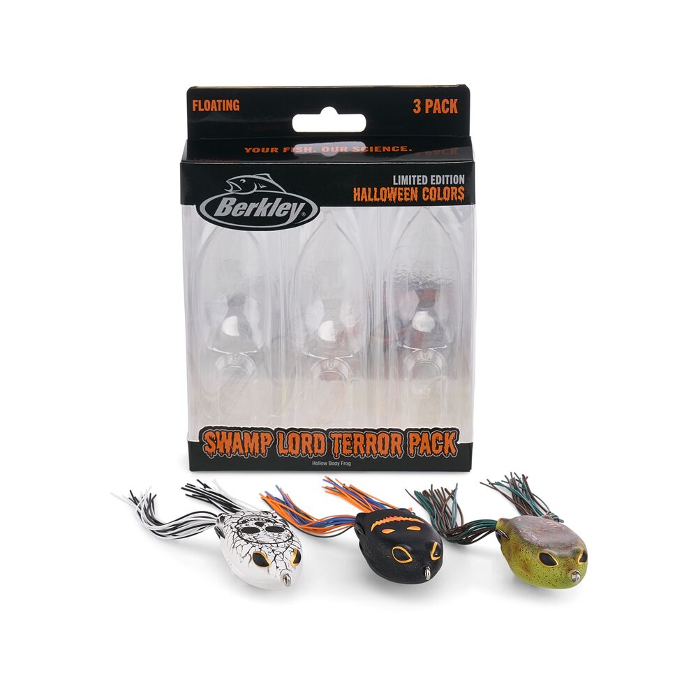 Berkley Swamp Lord Terror Pack 3-pack of floating fishing lures in a clear plastic blister package with three lures displayed in front on a white background.