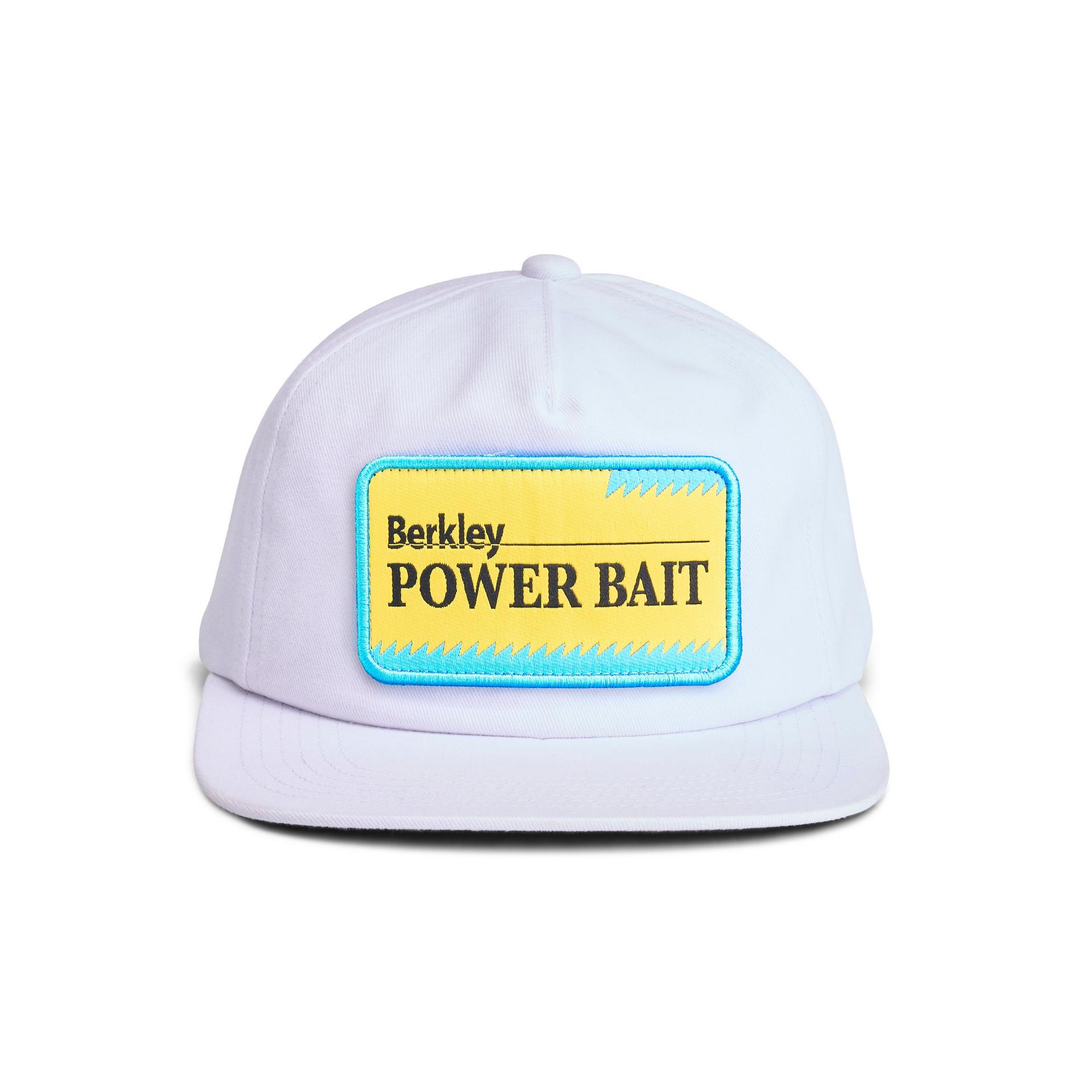 berkley fishing cap Vintage PowerBait Snap Back Blue A snapback closure ensures an adjustable fit Trucker Fishing Hats Performance Logo