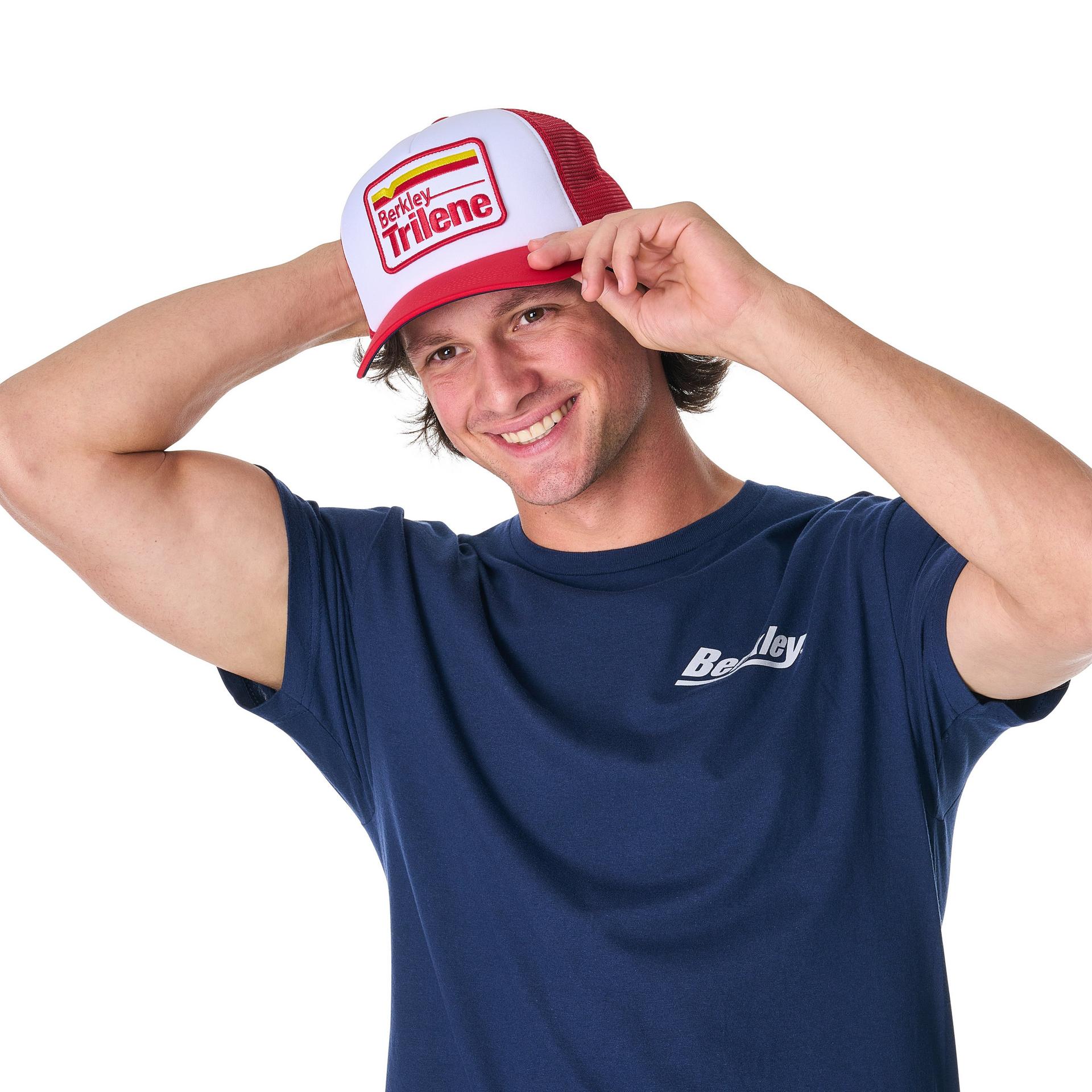 Berkley Vintage Trilene XL Foam Trucker Snapback Hat One Size Red