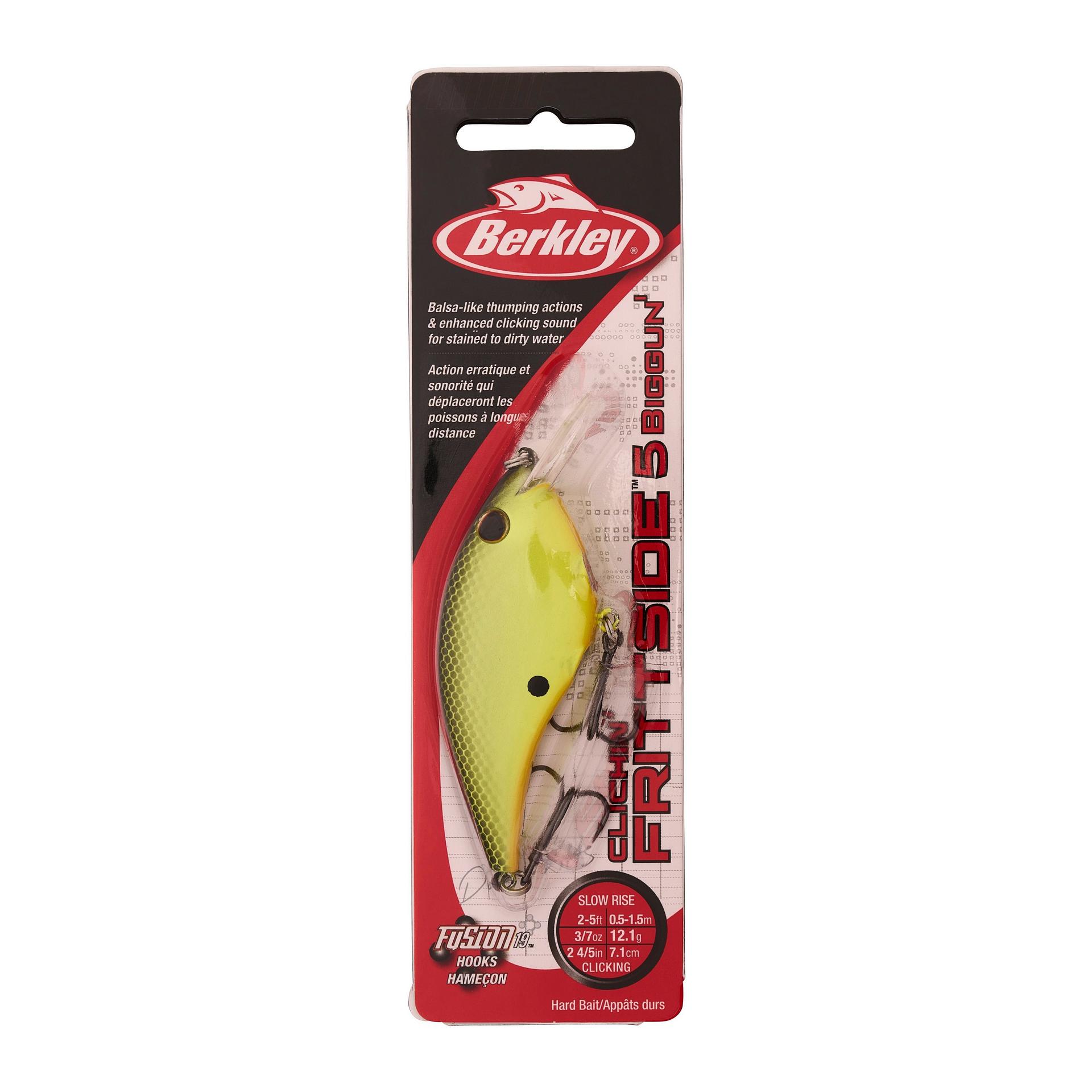 Berkley ClickinFrittside 5Biggun BlackChartreuse PKG | Berkley Fishing