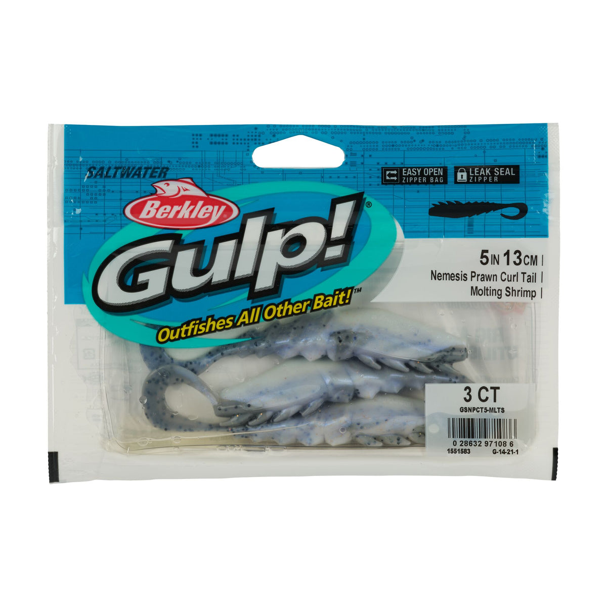 Berkley Gulp!® Saltwater Nemesis Prawn Curl Tail