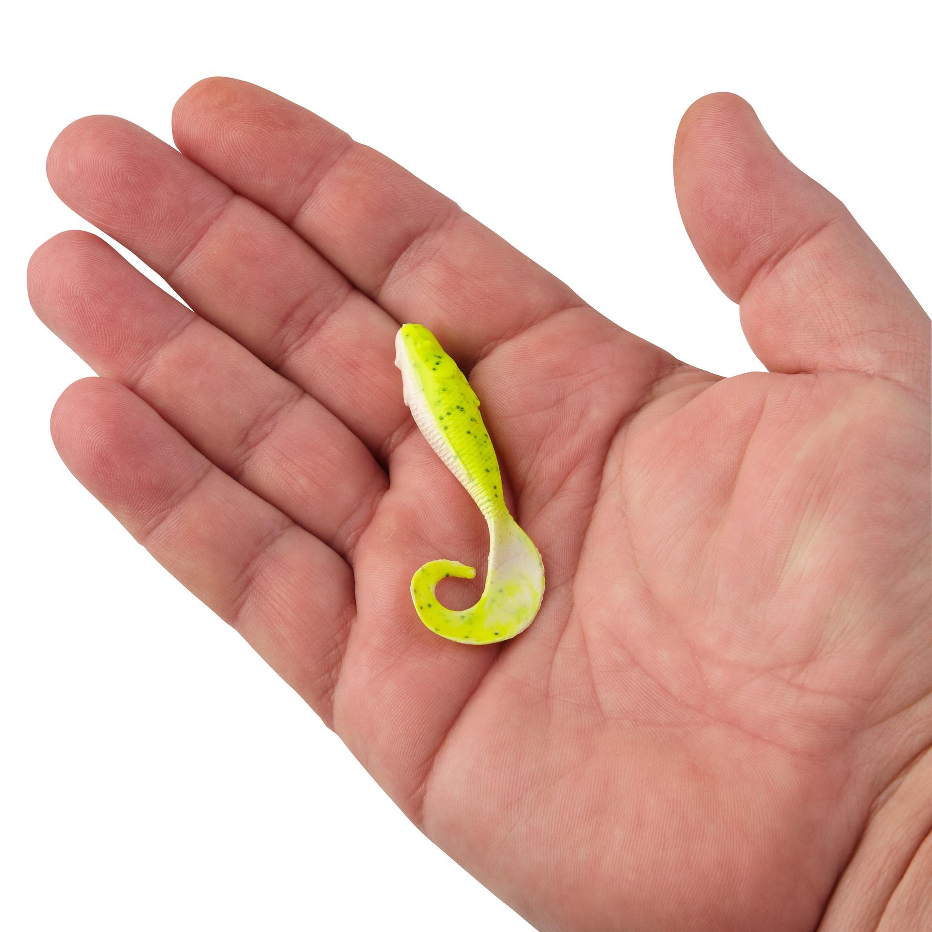 Berkley Gulp!MinnowGrub ChartreusePepperNeon 3in HAND | Berkley Fishing