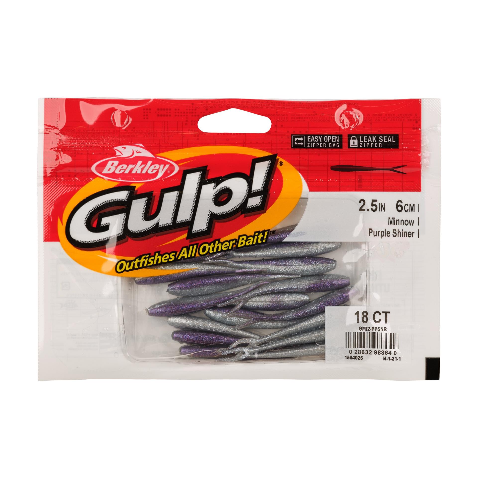 Berkley Gulp!Minnow 2.5in PurpleShiner PKG | Berkley Fishing