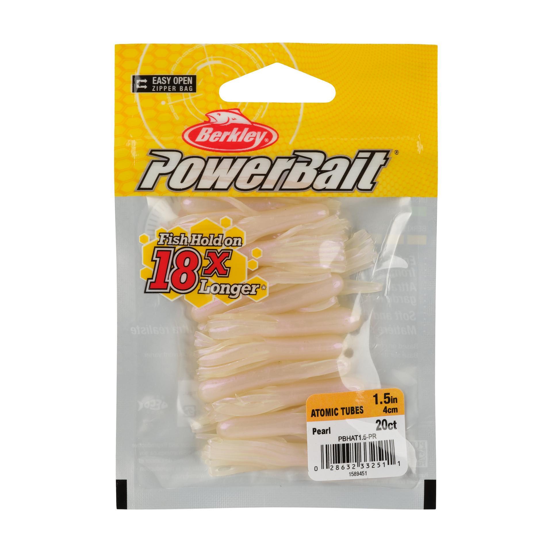 Berkley PowerBaitAtomicTubes Pearl 1.5in PKG | Berkley Fishing