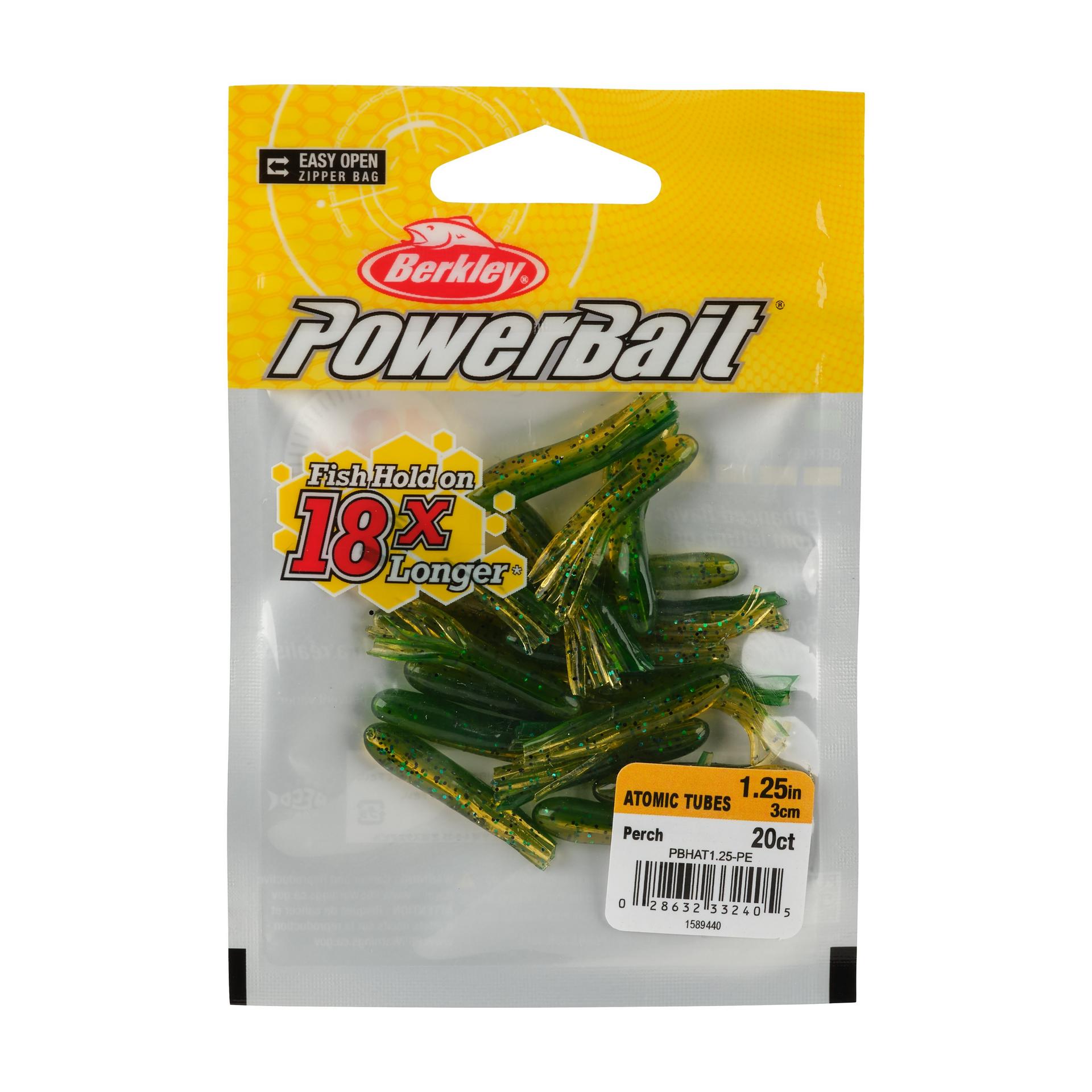 Berkley PowerBaitAtomicTubes Perch 1.25in PKG | Berkley Fishing