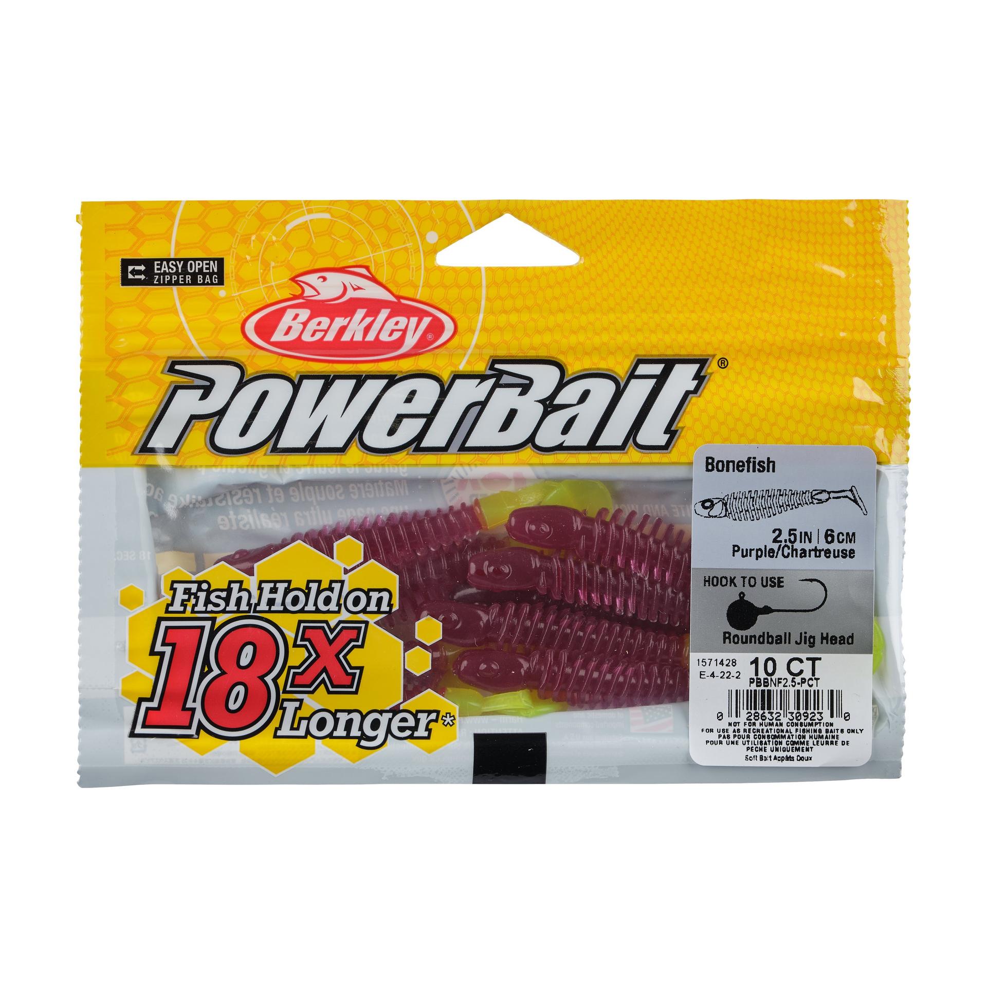 Berkley PowerBaitBonefish 2.5 PurpleChartreuse PKG | Berkley Fishing