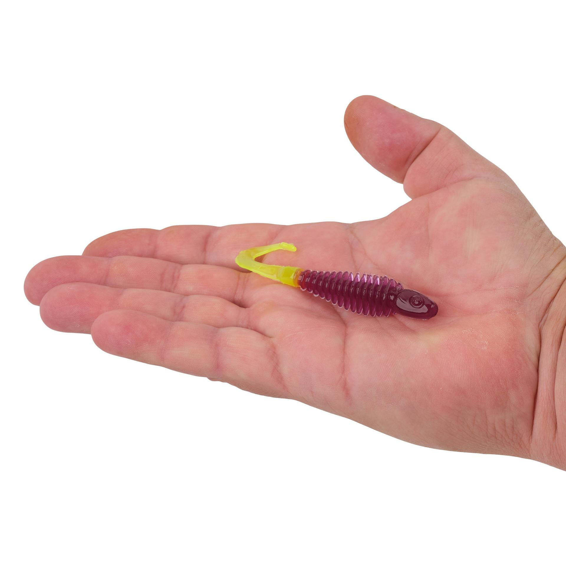 Berkley PowerBaitCurlyBones 3 PurpleChartreuse HAND | Berkley Fishing
