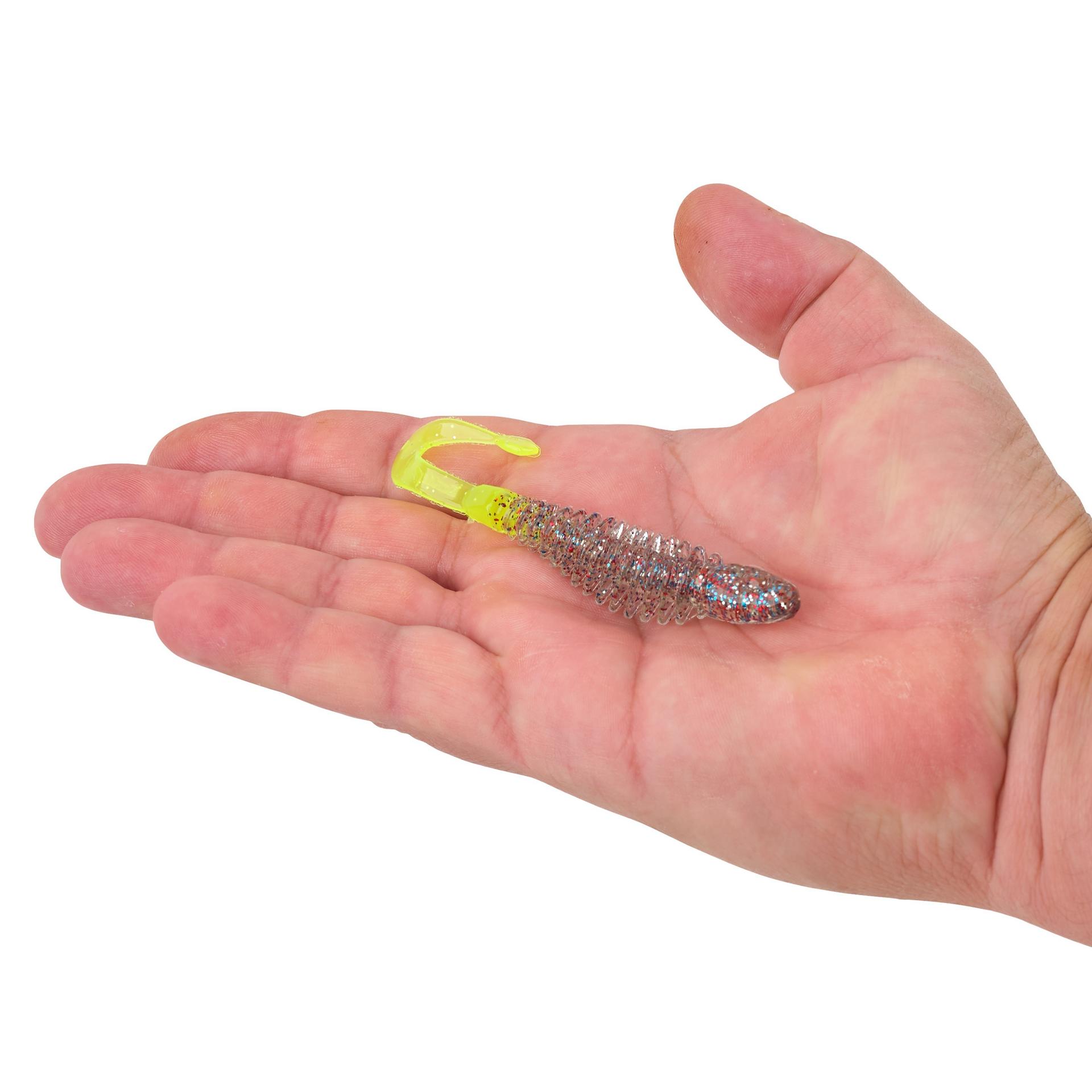 Berkley PowerBaitCurlyBones 4 FirecrackerChartreuse HAND | Berkley Fishing