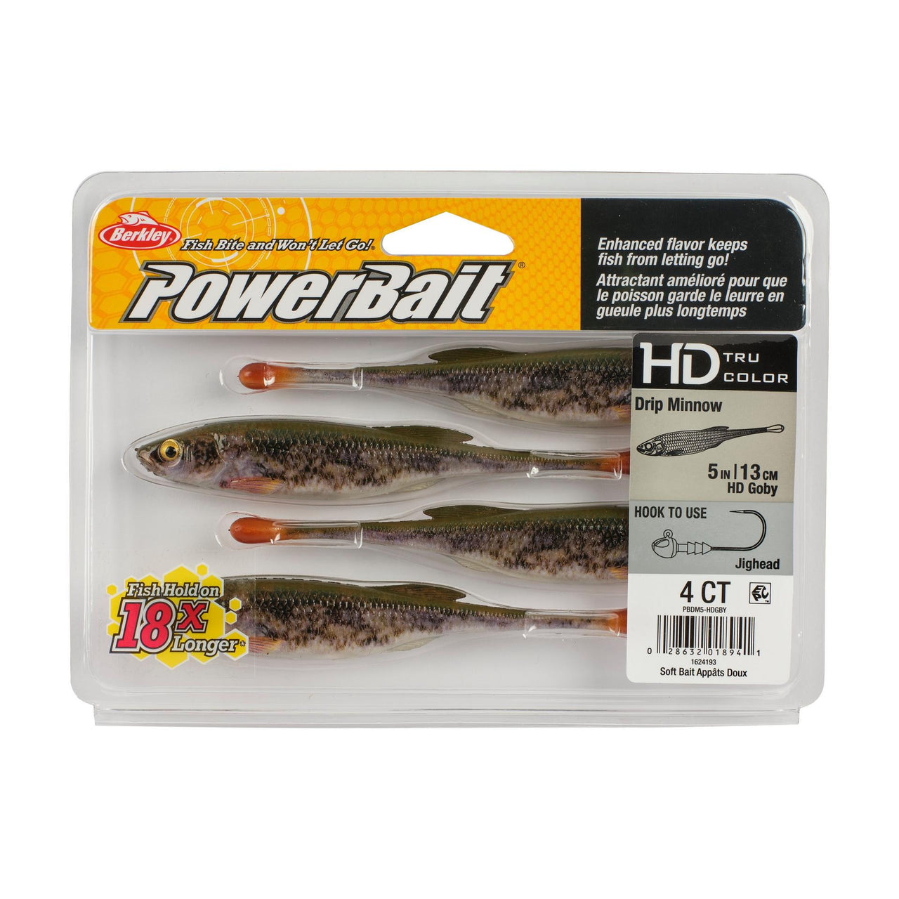 Berkley PowerBait Drip Swimmer-HD Fishing Lure - 4" Rainbow Shiner, Lifelike Swim Action For Bass & Panfish