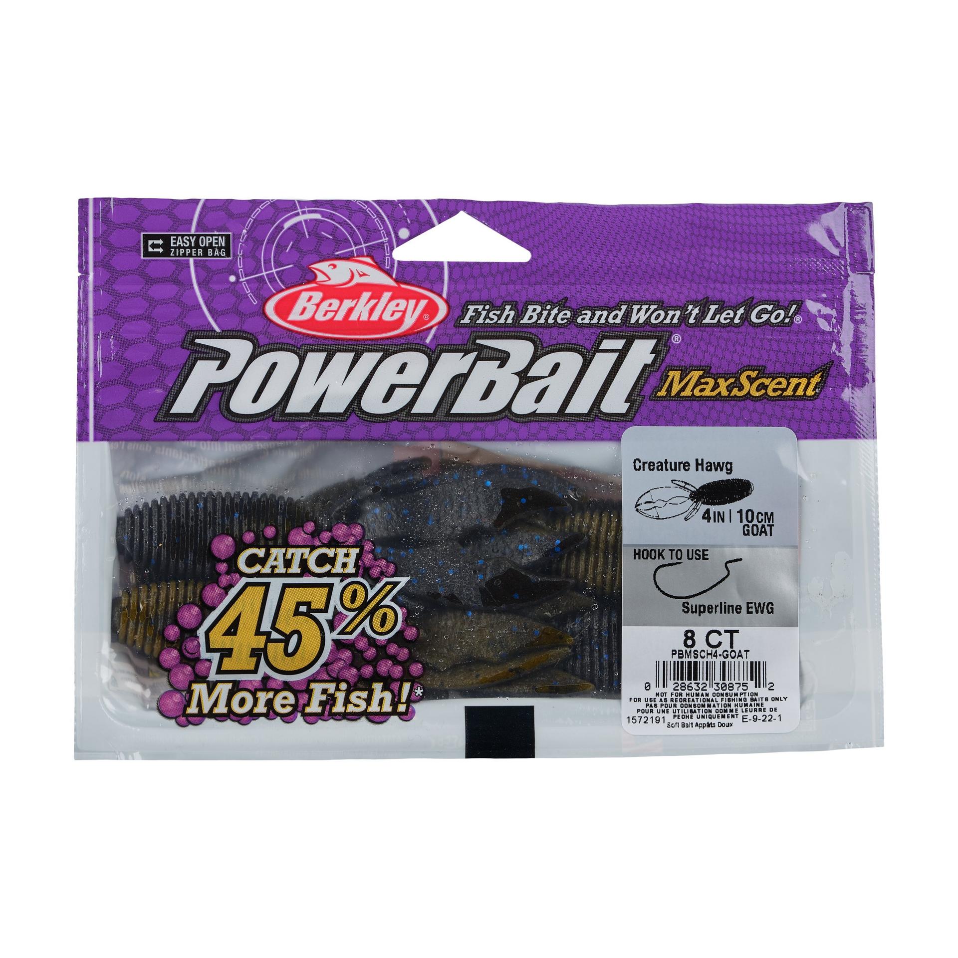 Berkley PowerBaitMaxScentCreatureHawg Goat PKG | Berkley Fishing