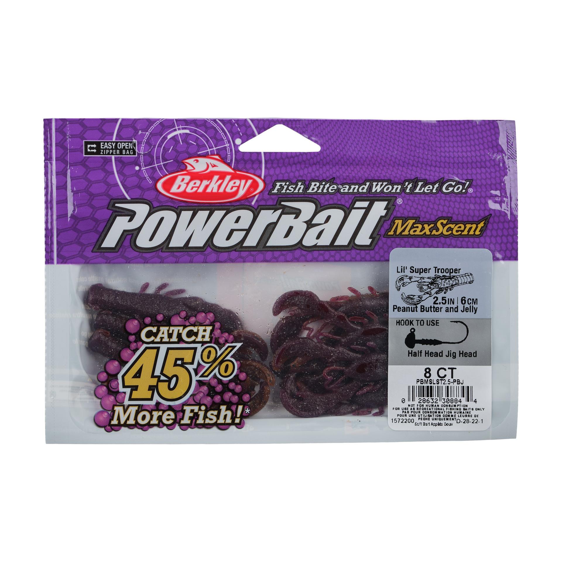 Berkley PowerBaitMaxScentLil'SuperTrooper PeanutButterandJelly PKG | Berkley Fishing