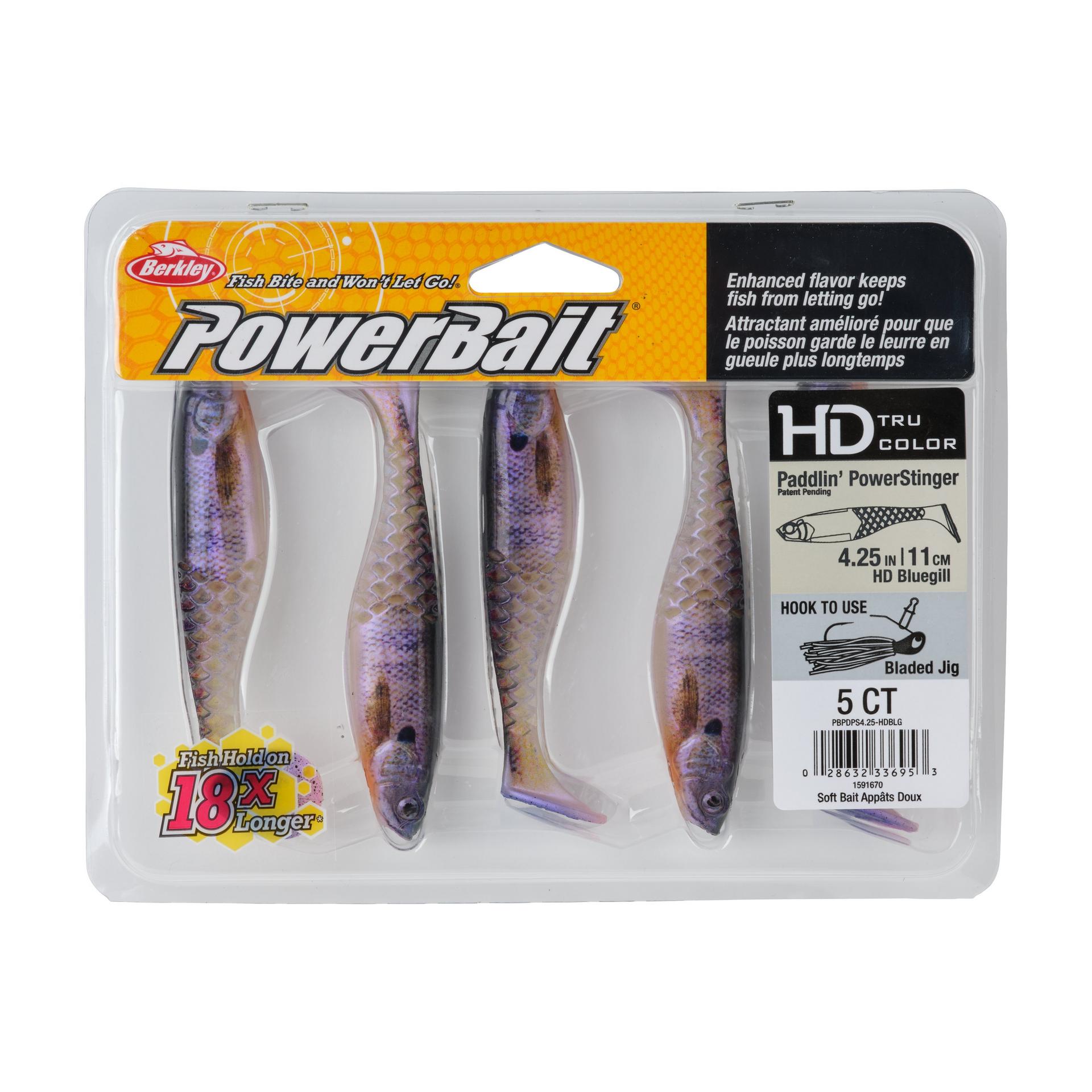 Berkley PowerBaitPaddlinPowerStinger HDBluegill 4.25in PKG | Berkley Fishing