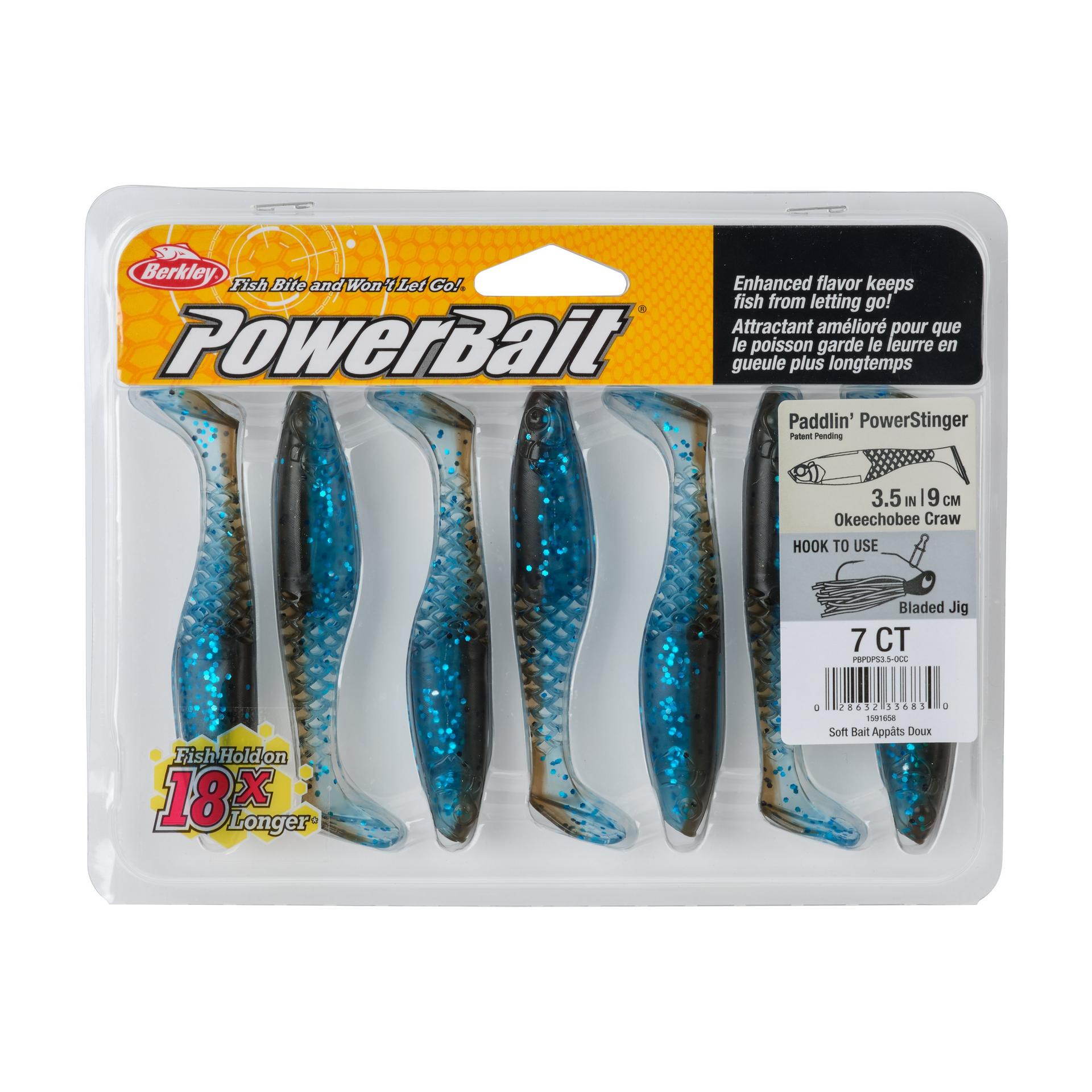 Berkley PowerBaitPaddlinPowerStinger OkeechobeeCraw 3.5in PKG | Berkley Fishing