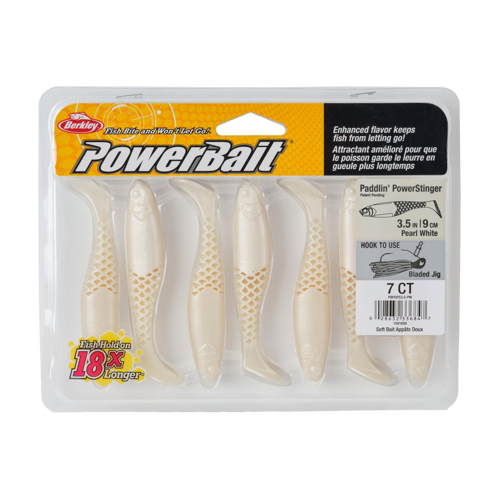 Berkley PowerBaitPaddlinPowerStinger PearlWhite 3.5in PKG | Berkley Fishing