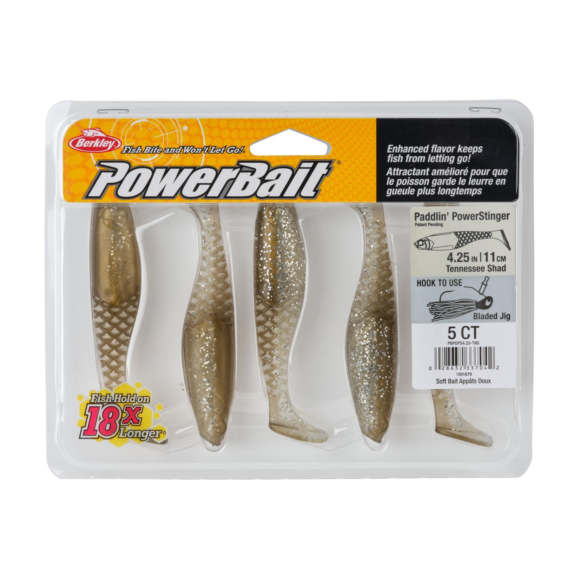 Berkley PowerBaitPaddlinPowerStinger TennesseeShad 3.5in PKG | Berkley Fishing