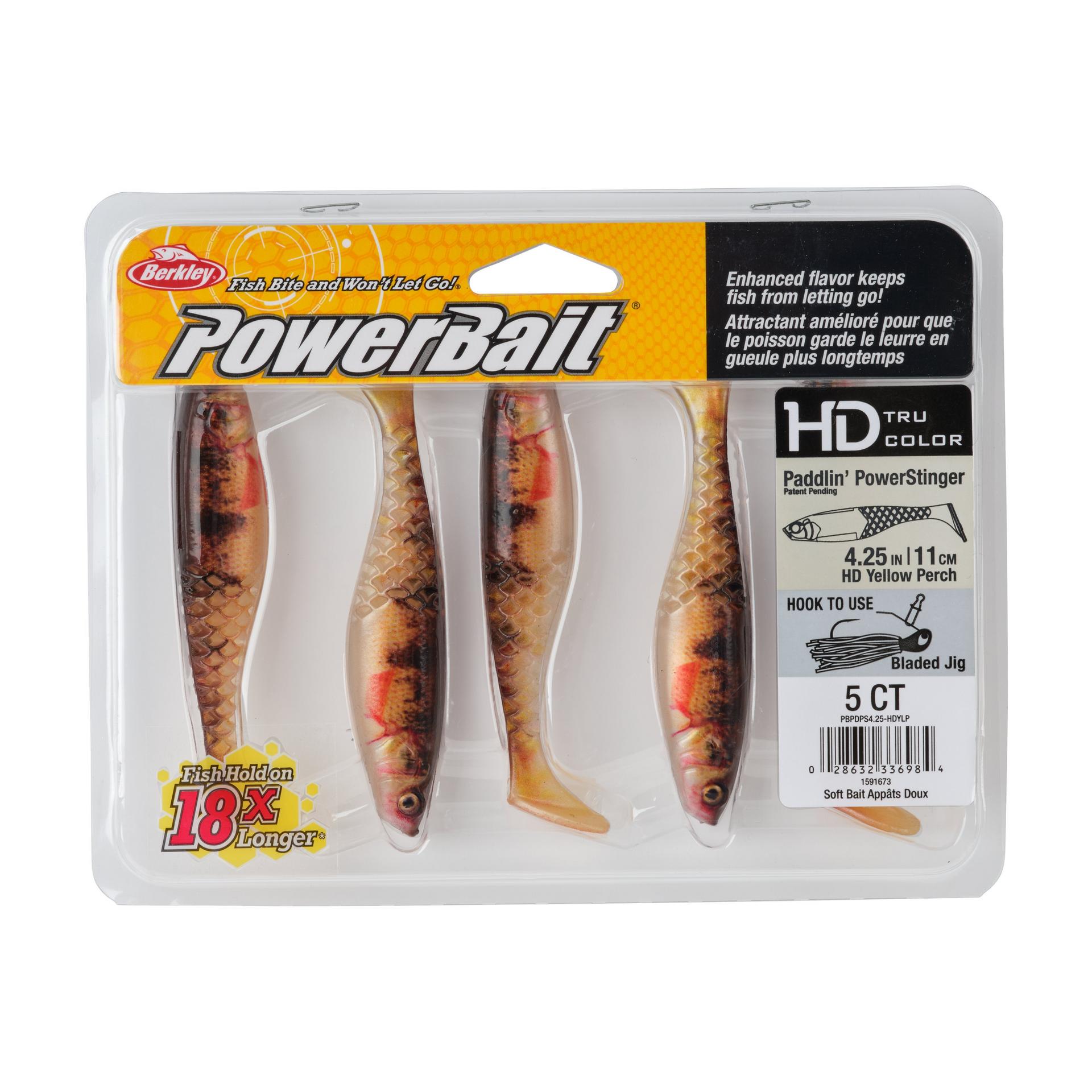 Berkley PowerBaitPaddlinPowerStinger YP 4.25in PKG | Berkley Fishing